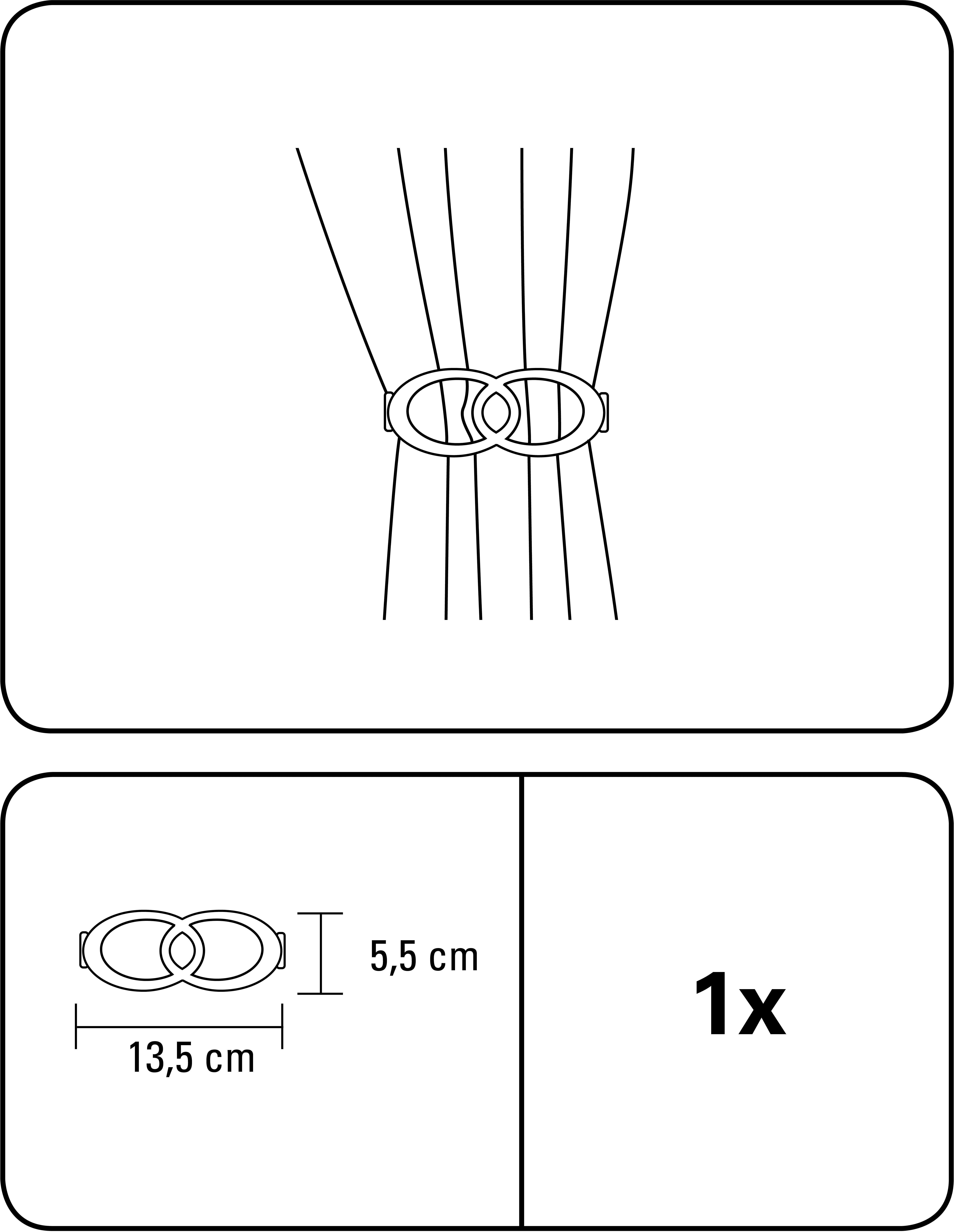GARDINIA Dekospange Raffspange Infinity Doppelring, (1-tlg), zum Raffen und Drapieren