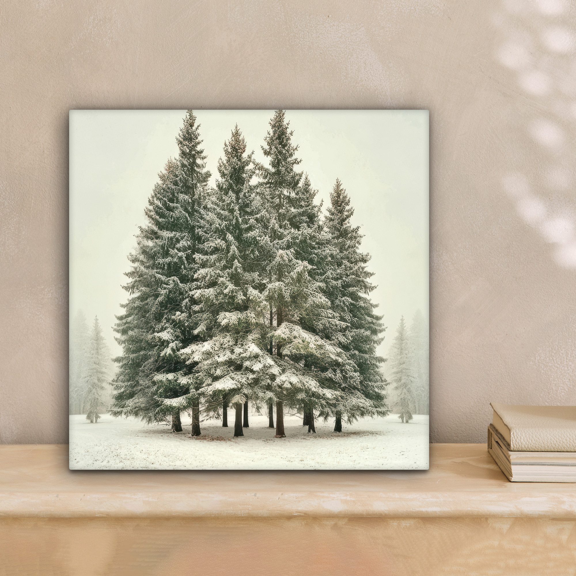 OneMillionCanvasses® Leinwandbild Bäume - Schnee - Weiß, Fotodruck (1 St), günstig online kaufen