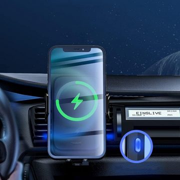 JOEAIS Induktive Ladestation Handyhalterung Auto Lüftung Smartphone Wireless Charger (Mag-Safe-Ladeständer mit QC3.0-Adapter)