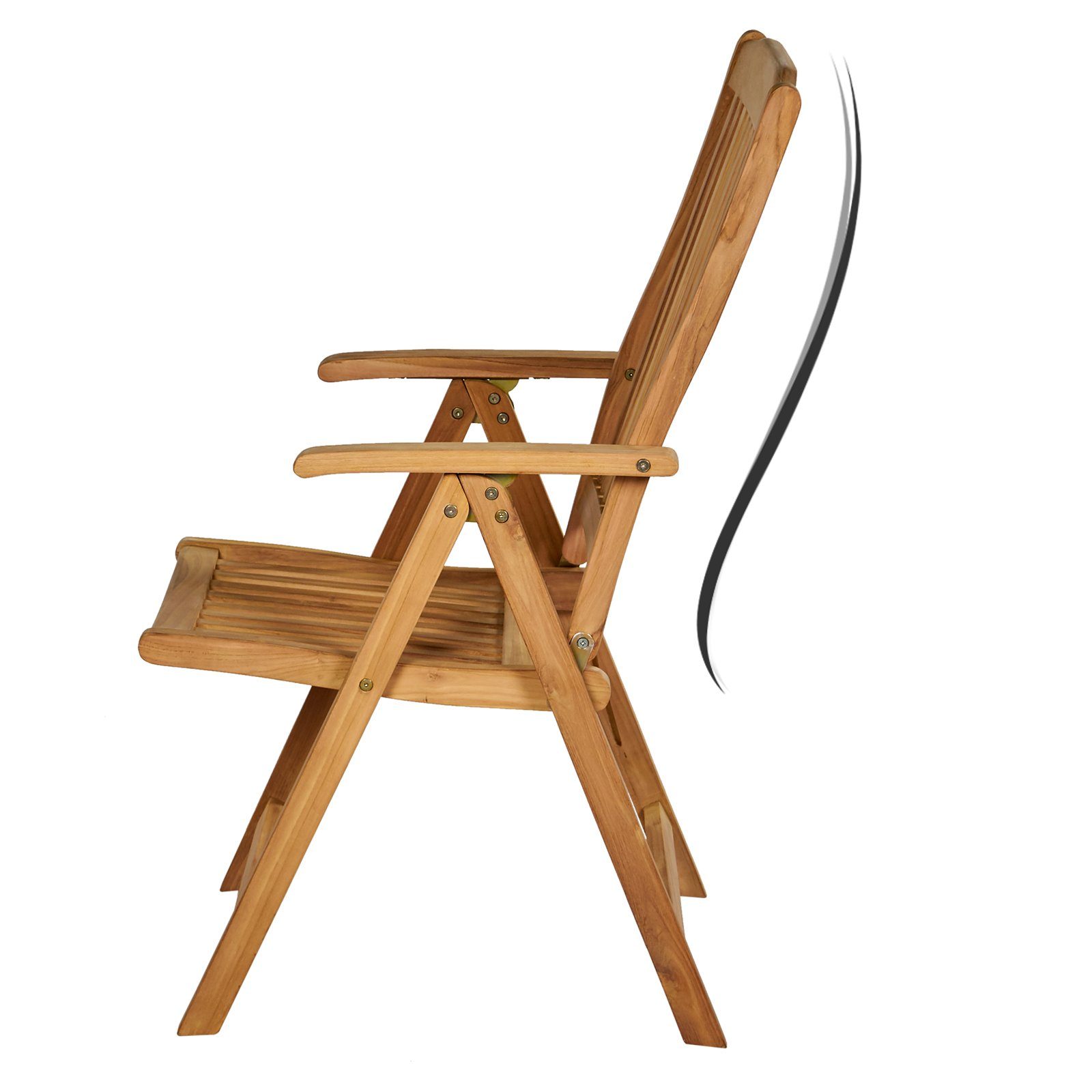 Garland Sitzgruppe Bari, (5-tlg), Teak Tisch Holz Wetterfest Klappbar Ausziehbar Stühle 150-200cm