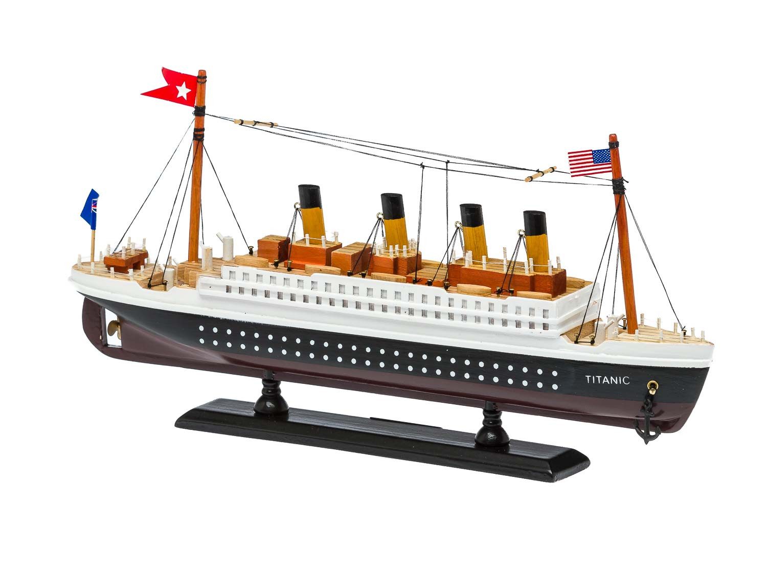 Aubaho Dekoobjekt Modellschiff Titanic Modell Schiff Holz 35cm Maritime Dekoration kein