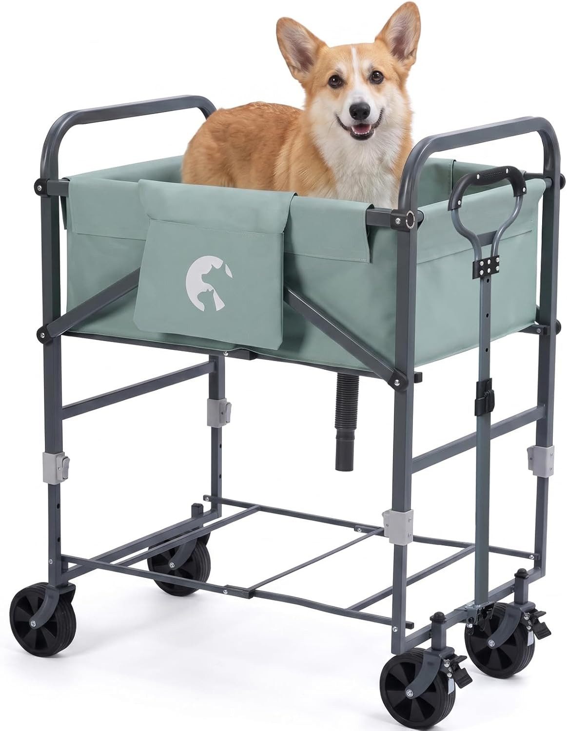 GarveeMore Badewanne Faltbare & Rollen Hundebadewanne Für kleine und mittelgroße Hunde
