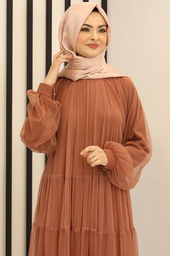 Modavitrini Tüllkleid Relax Abaya Abiye Damen günstig online kaufen