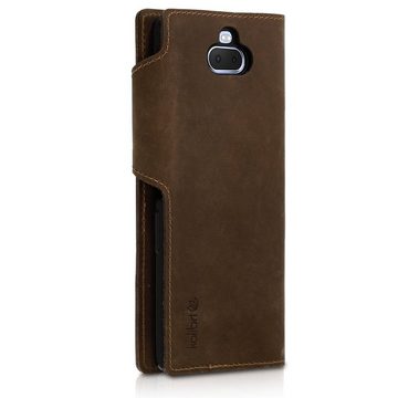 kalibri Handyhülle Hülle für Sony Xperia 10, Leder Handyhülle Handy Case Cover - Schutzhülle Lederhülle