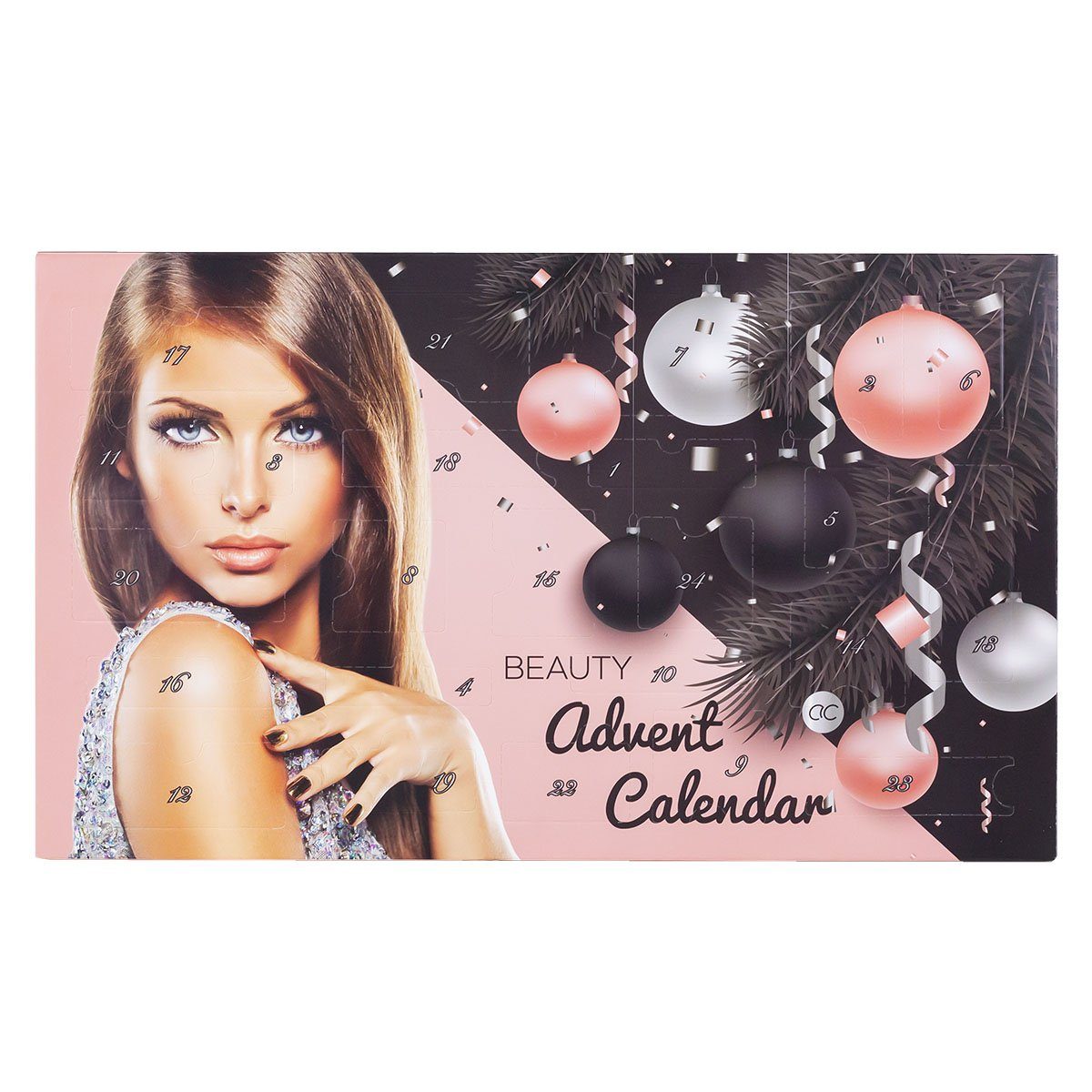 ACCENTRA Adventskalender Lady Dekorativkosmetik Adventskalender – 24-teiliges Make-up Geschenk, Kuratierte Auswahl aus Lidschatten, Lippenstiften und Nagellacken