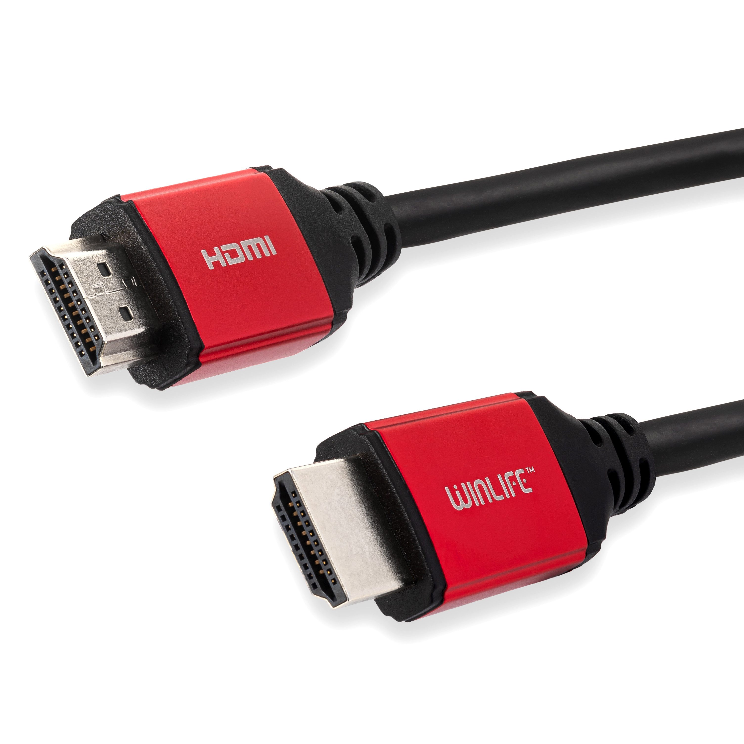 WINLIFE 5er Set HDMI Kabel 15m - 4K Ultra HD, High Speed HDMI-Kabel, HDMI Typ A, vergoldet, 18 Gbit/s, langlebig, perfekte Bildqualität, ideal für TV