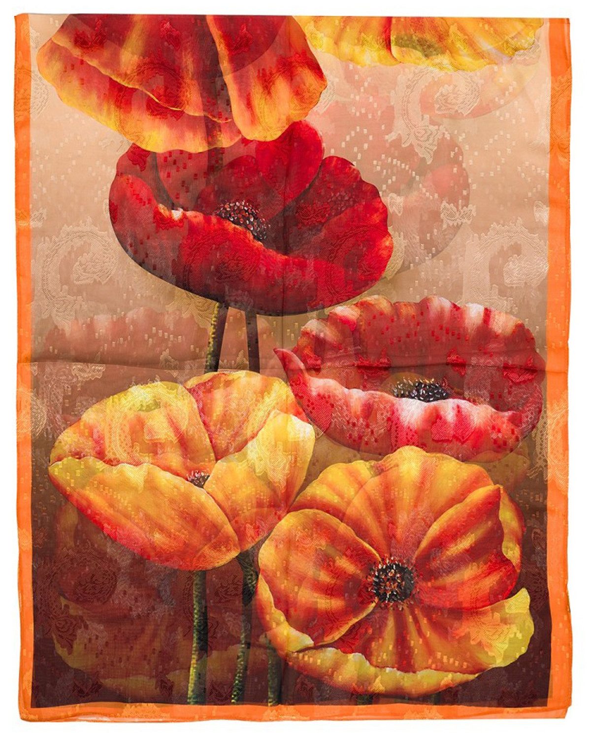chic4home Schal Color Flow, (1-St. 1-teilig), sommerlicher Damen Schal mit Blumenmuster