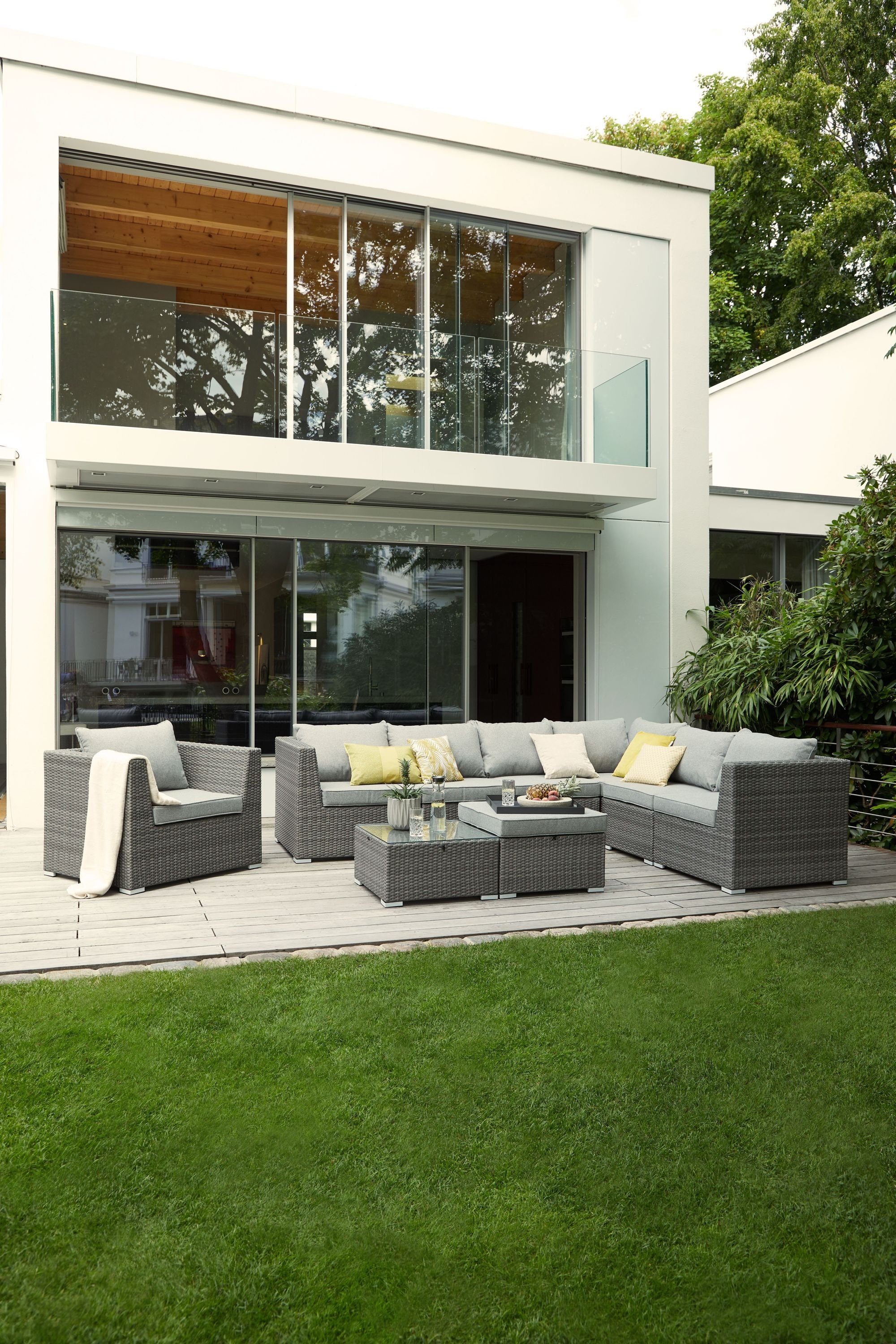 Loungesessel, Loungesessel BHT 102x75x86 outdoor 102x75x86 Loungesessel Rügen (BHT grau cm) cm Outdoor