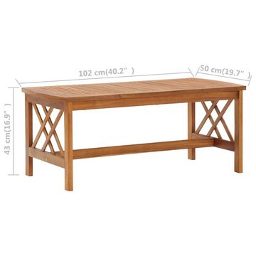 vidaXL Couchtisch Couchtisch 102x50x43 cm Massivholz Akazie