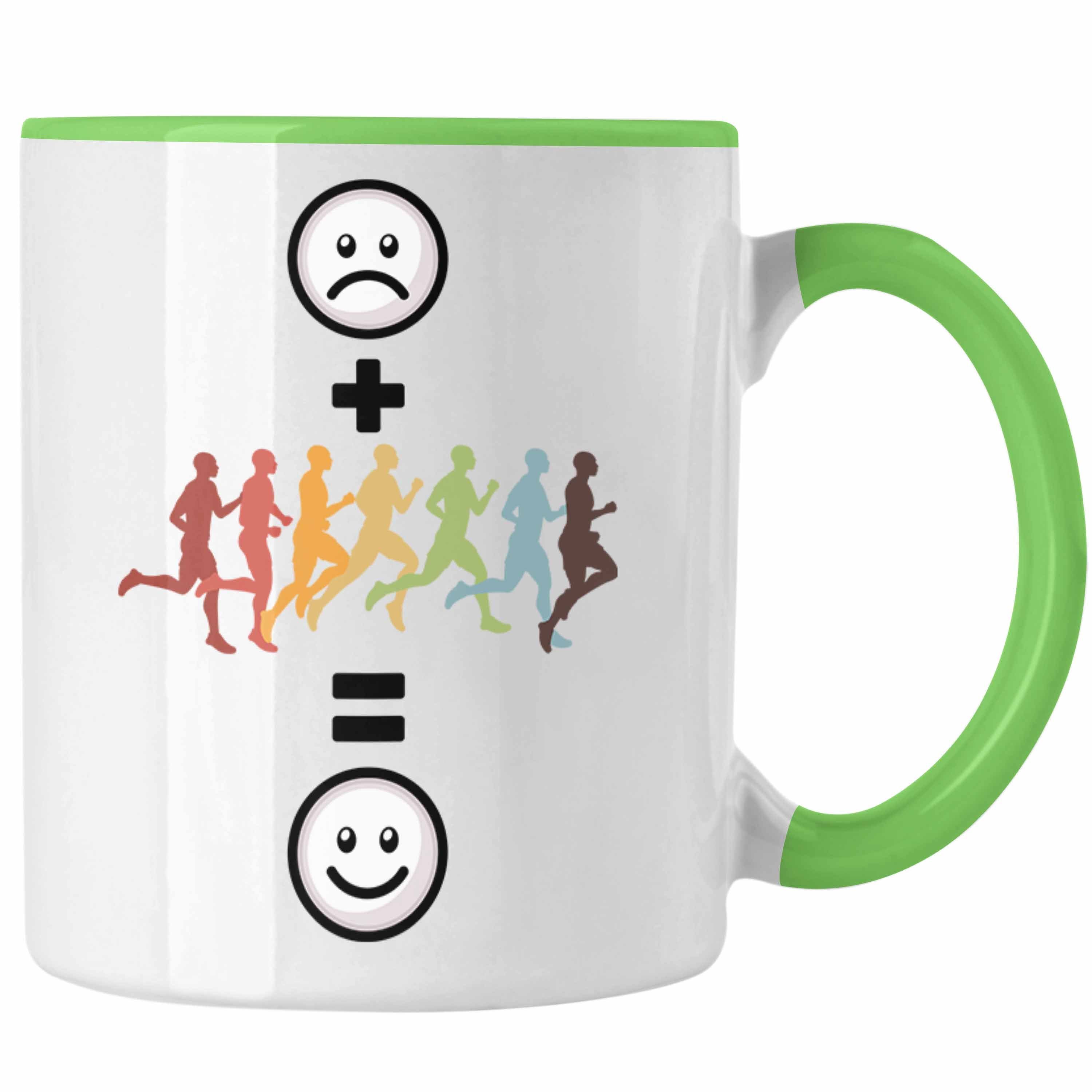 Trendation Tasse Joggen Tasse Geschenk für Jogger, Marathon-Läufer Geburtstag Lustige G Grün