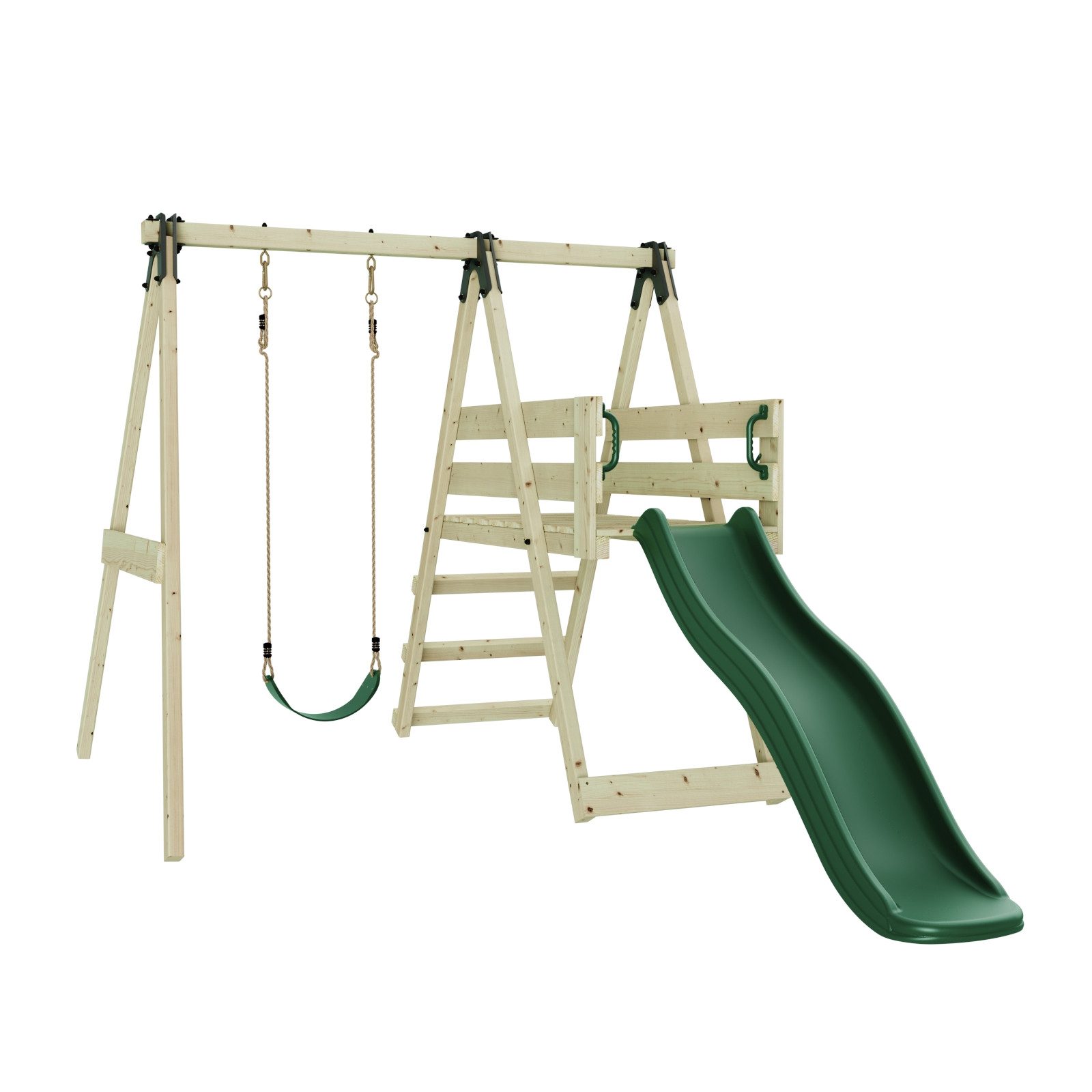 OutdoorToys Schaukelkombination Schaukel Orchidee, aus Holz in Dunkelgrün