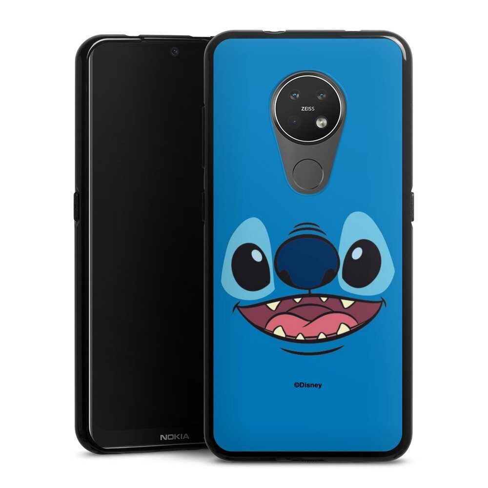 DeinDesign Handyhülle Lilo & Stitch Disney Offizielles Lizenzprodukt Stitch Closeup, Nokia 7.2 Silikon Hülle Bumper Case Handy Schutzhülle Smartphone Cover