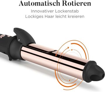 PARWIN PRO BEAUTY Glätteisen 360° Rotierender Lockenstab Automatisch Curling Iron 32 mm Keramik-Beschichtung, Nano-Titan-Beschichtung, Hair Curler mit LCD Display, 120-210℃