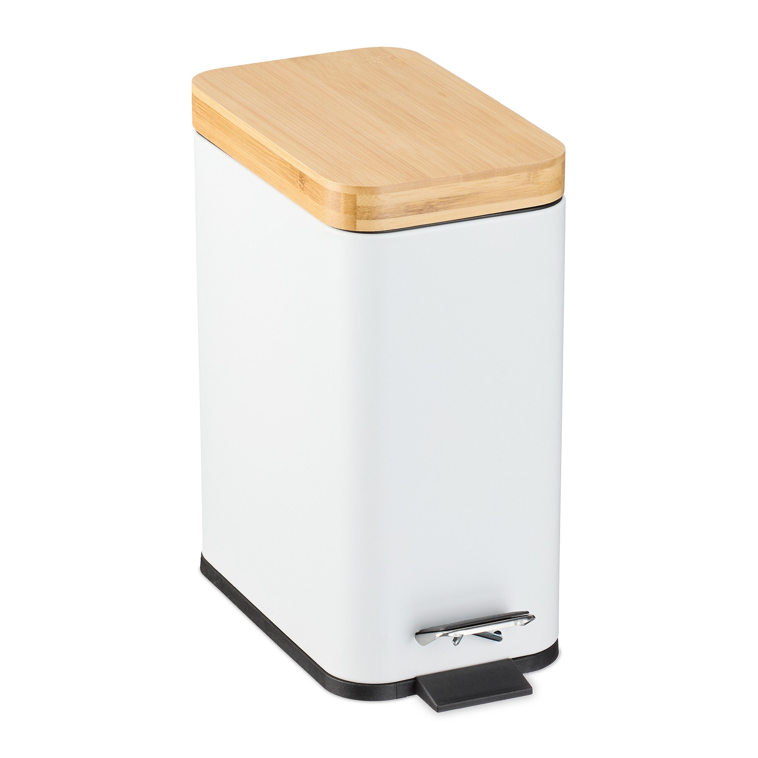 Kosmetikeimer Bad Mülleimer 5 l mit Bambusdeckel