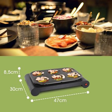 bmf-versand Fondue Mini Wok Set Raclette 6 Personen Tischgrill Elektro Crepes Maker