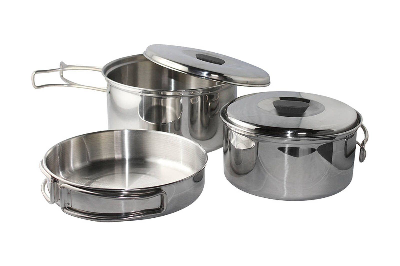 Enders® Topf-Set CULINA Kochtopf-Set, (Set, bestehend aus 2 Töpfen mit Deckel und einer Pfanne), Hochwertiger Edelstahl