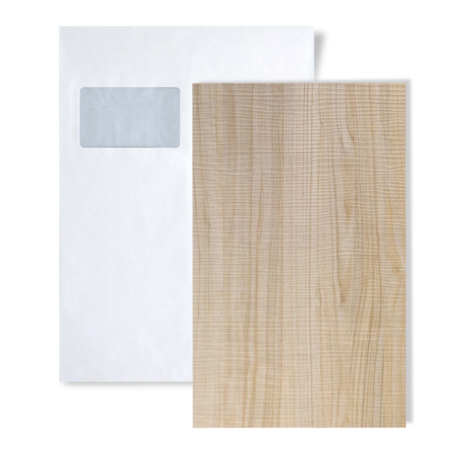 Wallface Dekorpaneele 1 MUSTERSTÜCK S-19570 DIN A5 Wandpaneel MUSTER MAPLE ALPINE, BxL: 15x20 cm, 0 qm, (1 MUSTERSTÜCK, Produktmuster, 1-tlg., Muster des Dekorpaneels) braun, hell-braun