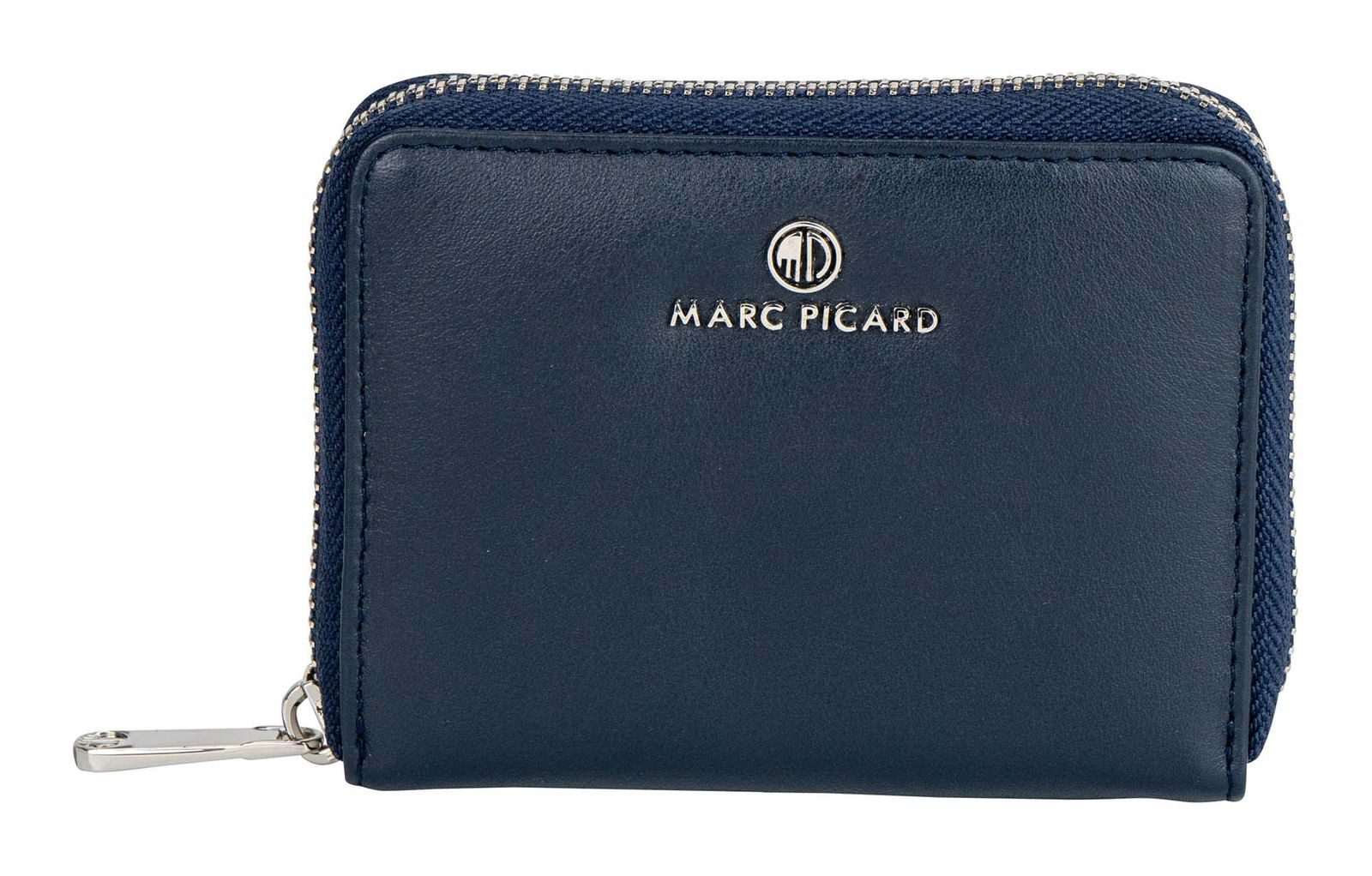Marc Picard Geldbörse Zip Wallet, aus echtem Rindsleder mit RFID-Blocker Schutz