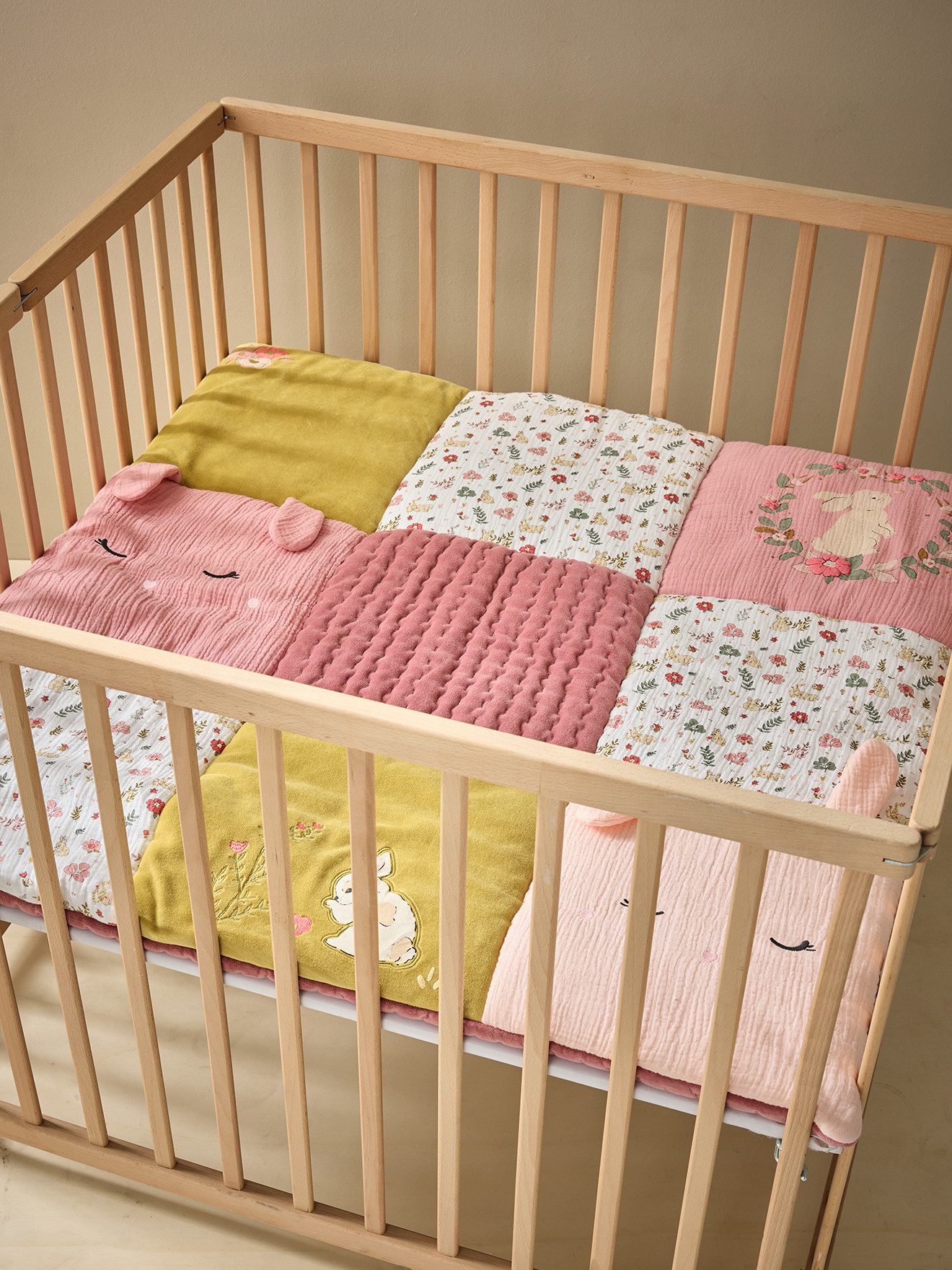 Babydecke, vertbaudet, Patchwork-Design
