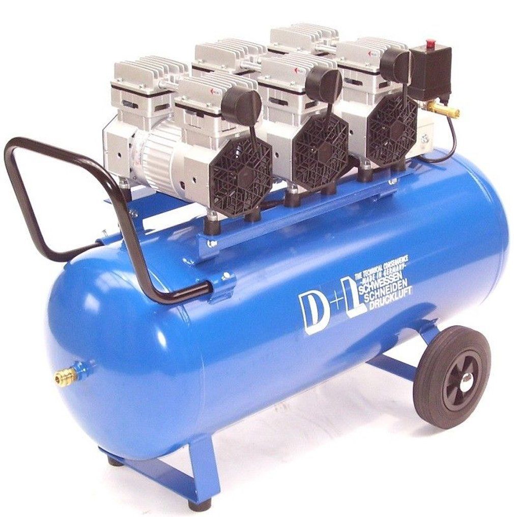 Kompressor Druckluft Kompressor Silent V6 270/8/90W leise Kolbenkompressor