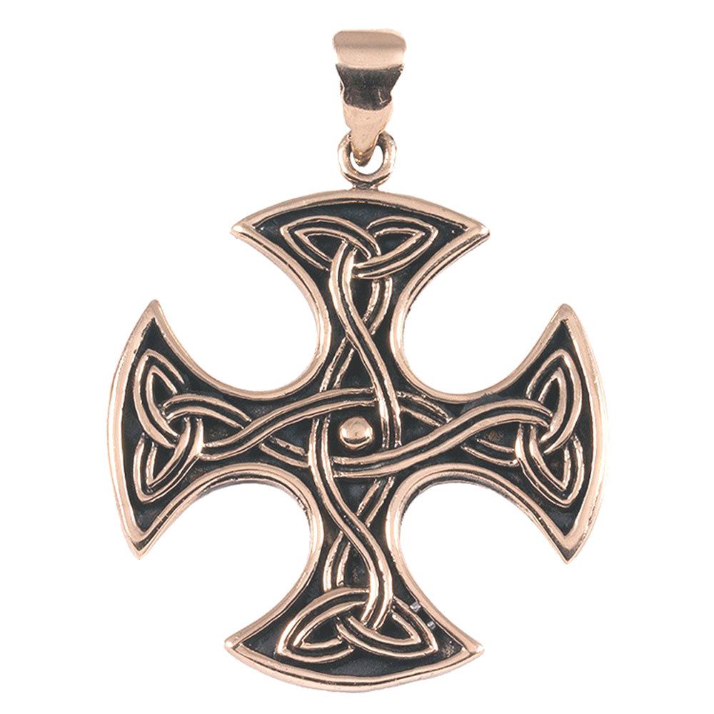Kettenanhänger Keltischer Anhänger Schmuck - Keltische Knoten - 37x47mm Bronze