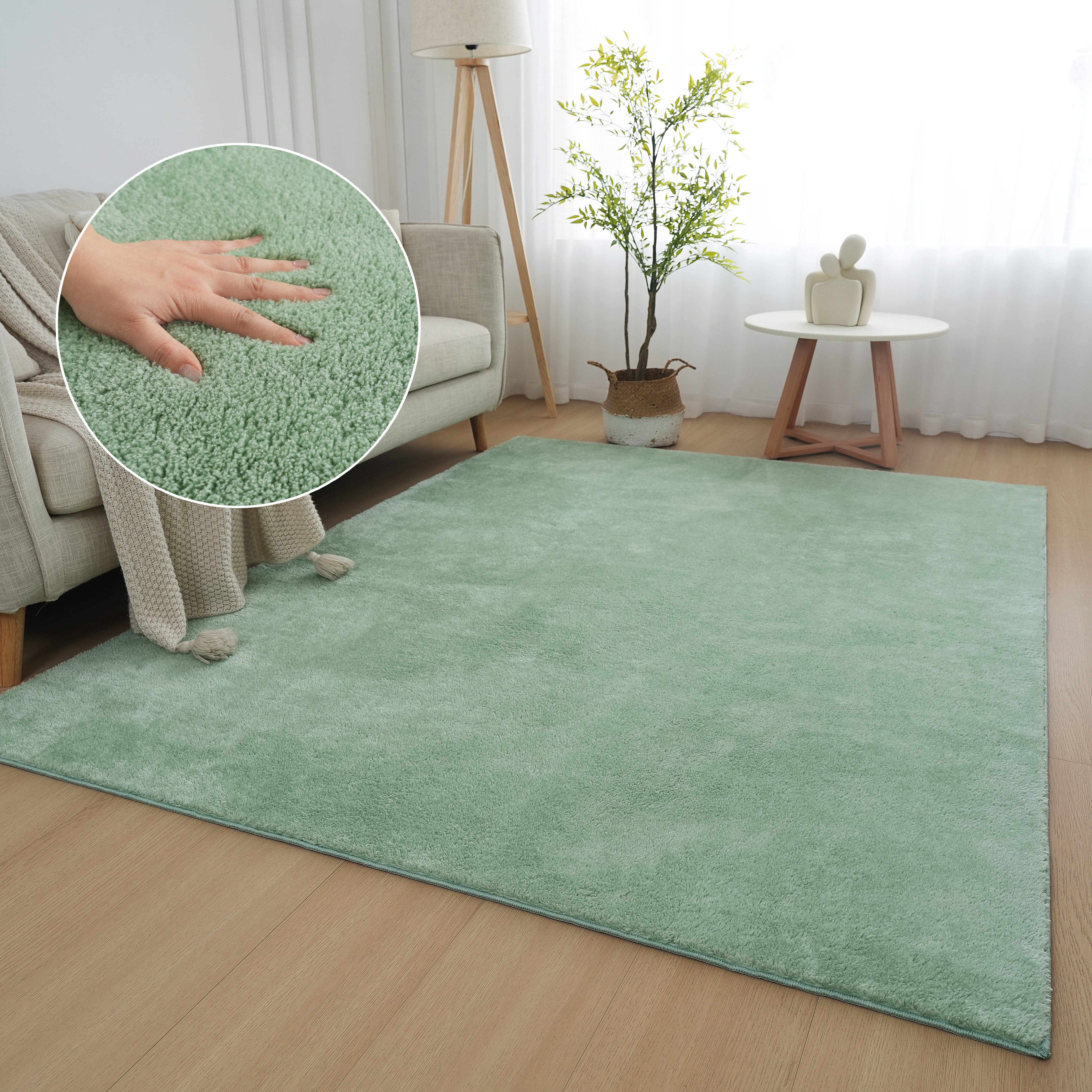 my home Teppich Cali, weich, modern, waschbar, rechteckig, Höhe: 16 mm, Uni günstig online kaufen