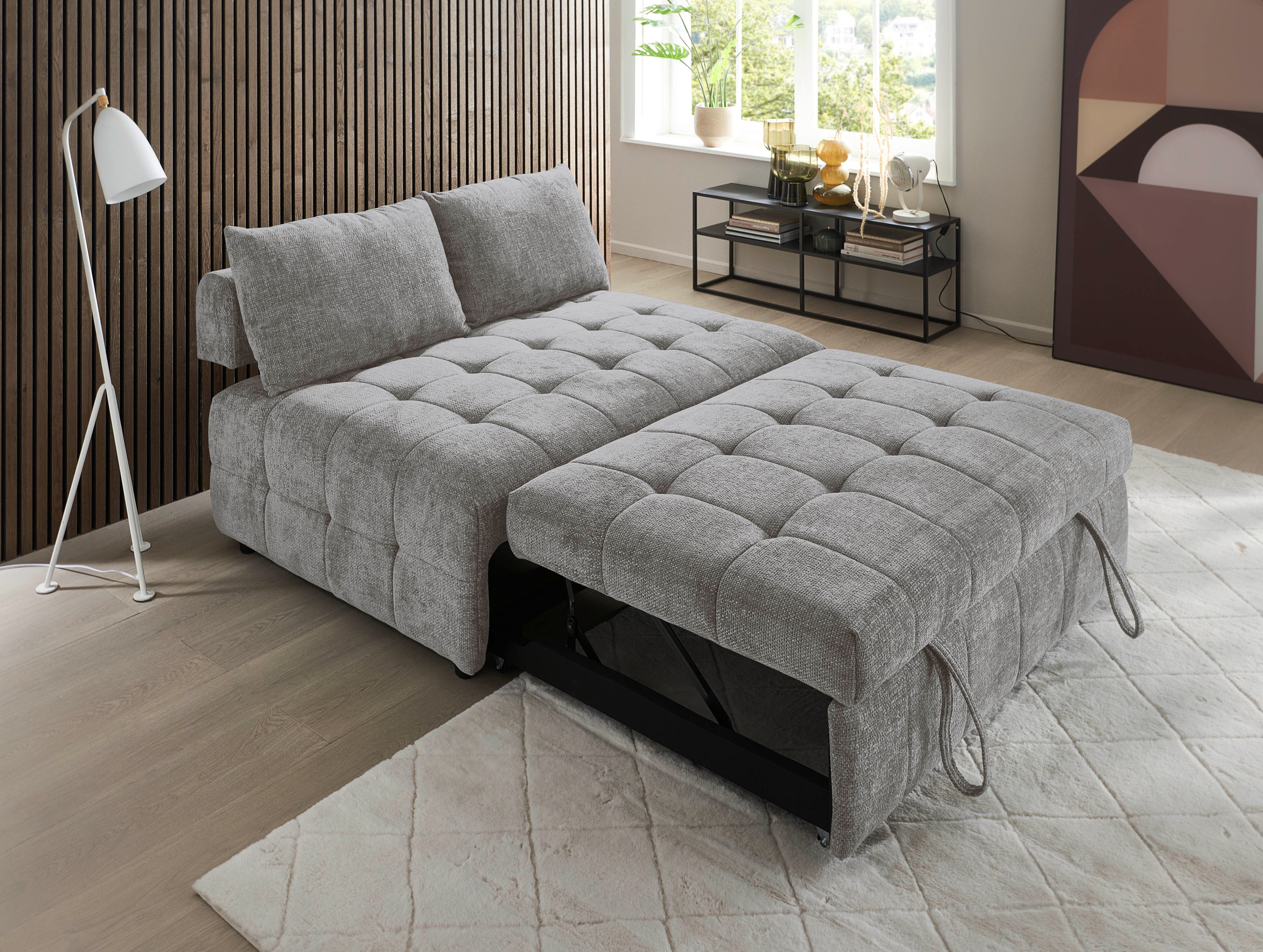 OTTO home Schlafsofa Kuno, B:140cm, Gästebett, Multifunktional, 2-Sitzer, mit 2-fach Sitztiefenverstellung, Liegefläche 135x195cm