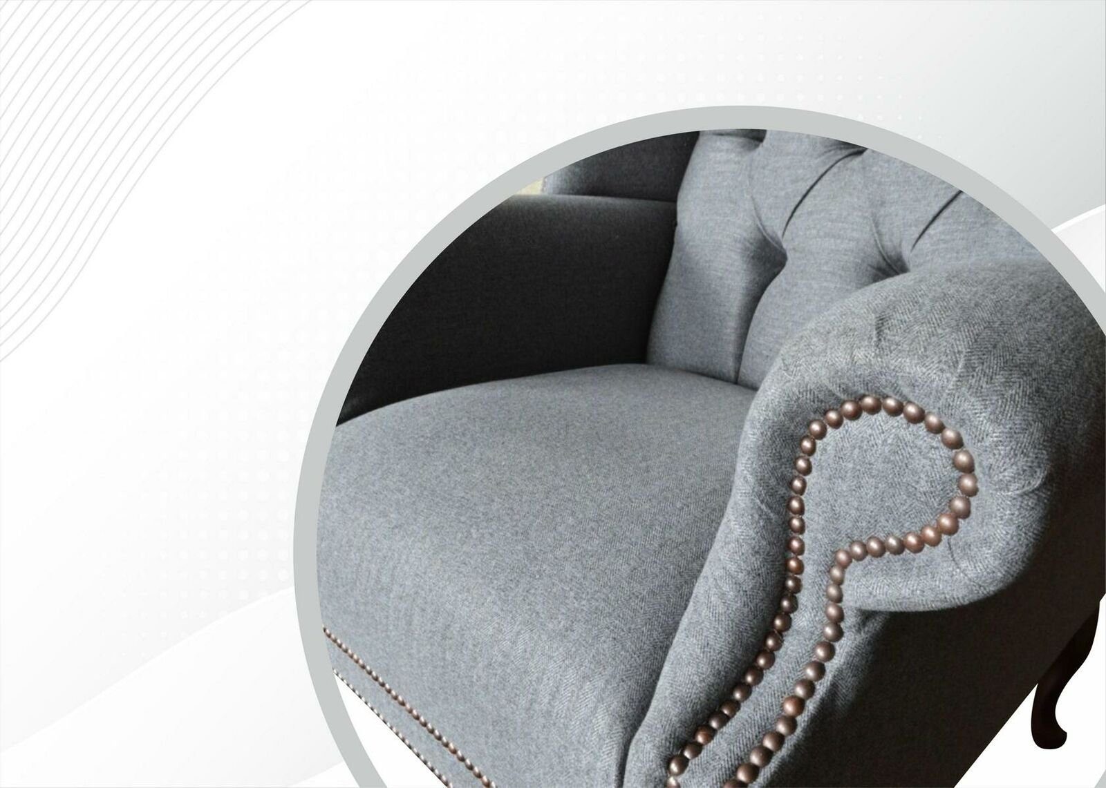JVmoebel Ohrensessel Chesterfield Sessel Lounge Fernseh Design Europe Made (Ohrensessel), Ohrensessel Sofa in