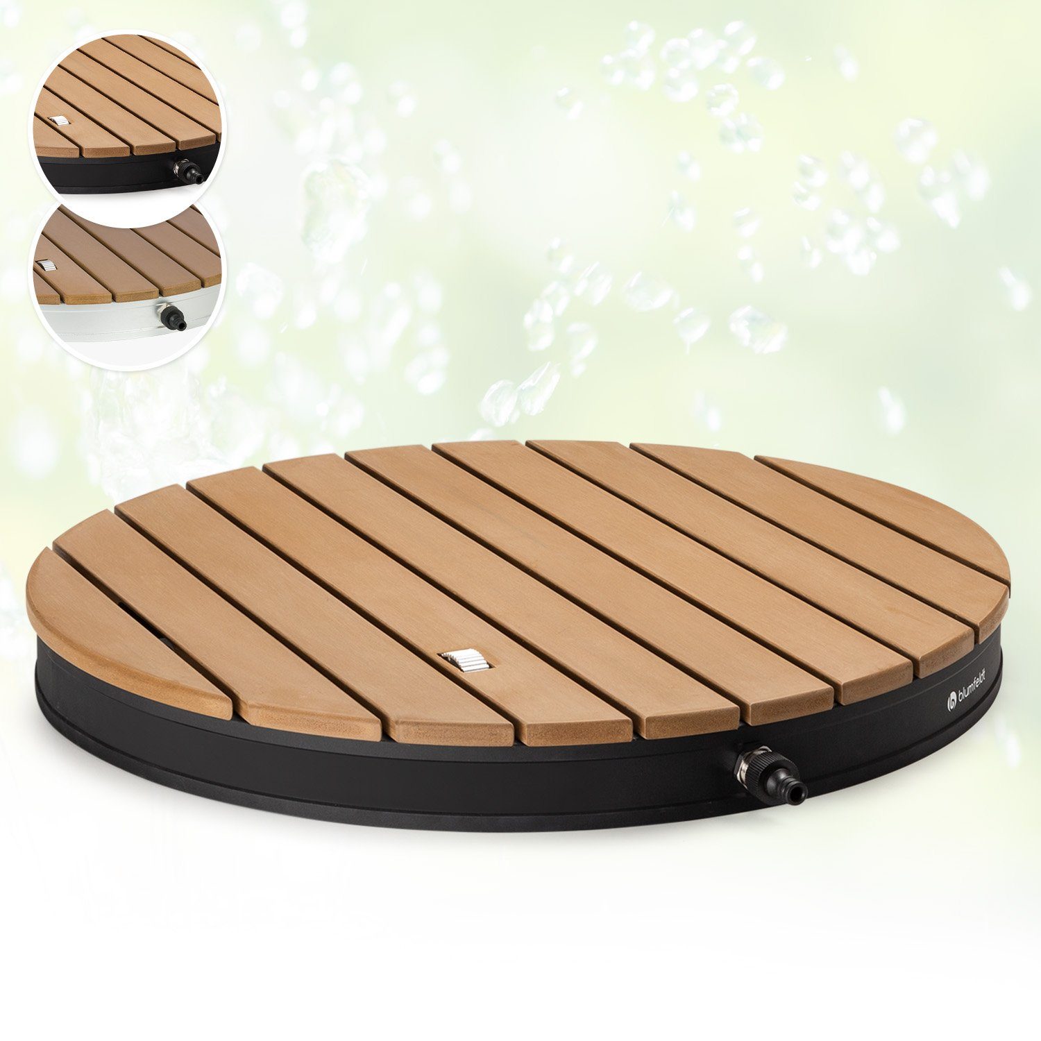 blumfeldt Gartendusche Cool Breeze (Set, 1 St), Outdooor bodenplatte Bodendusche Fußdusche Außen ohne Stromanschluss