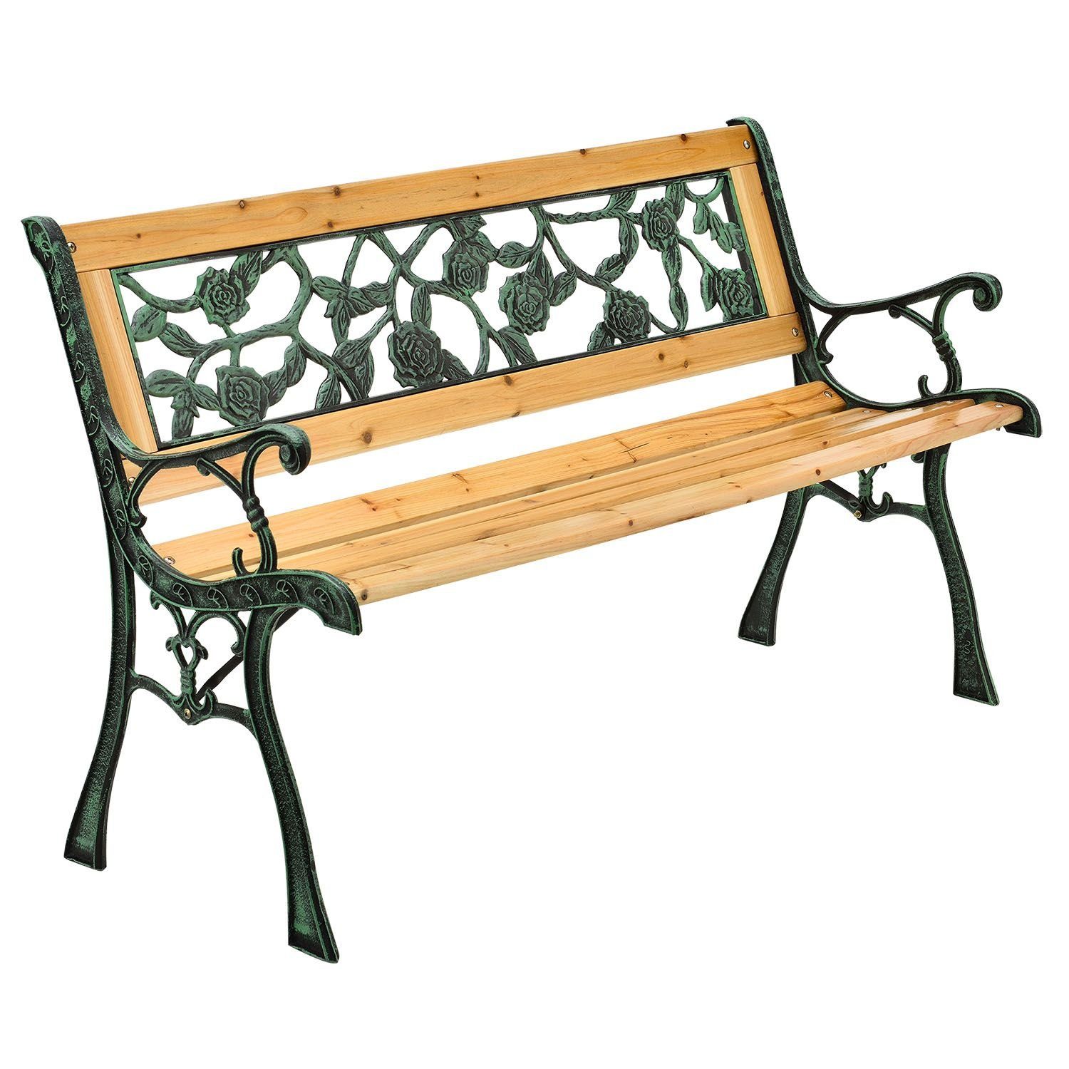 Juskys Gartenbank Venezia, bequeme Rückenlehne, wetterfeste günstig online kaufen