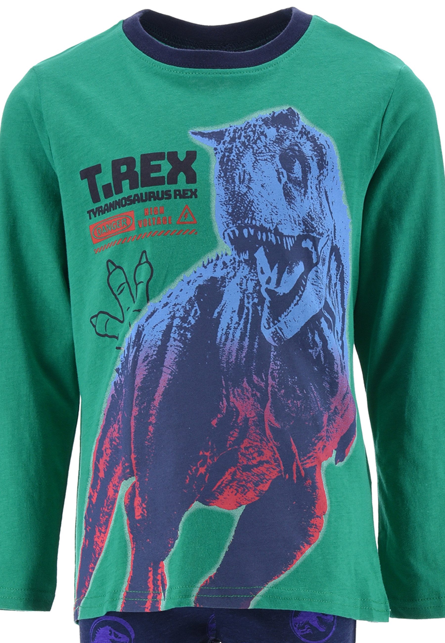 Jurassic World Schlafanzug Kinder Jungen Pyjama langarm Nachtwäsche (2 tlg)