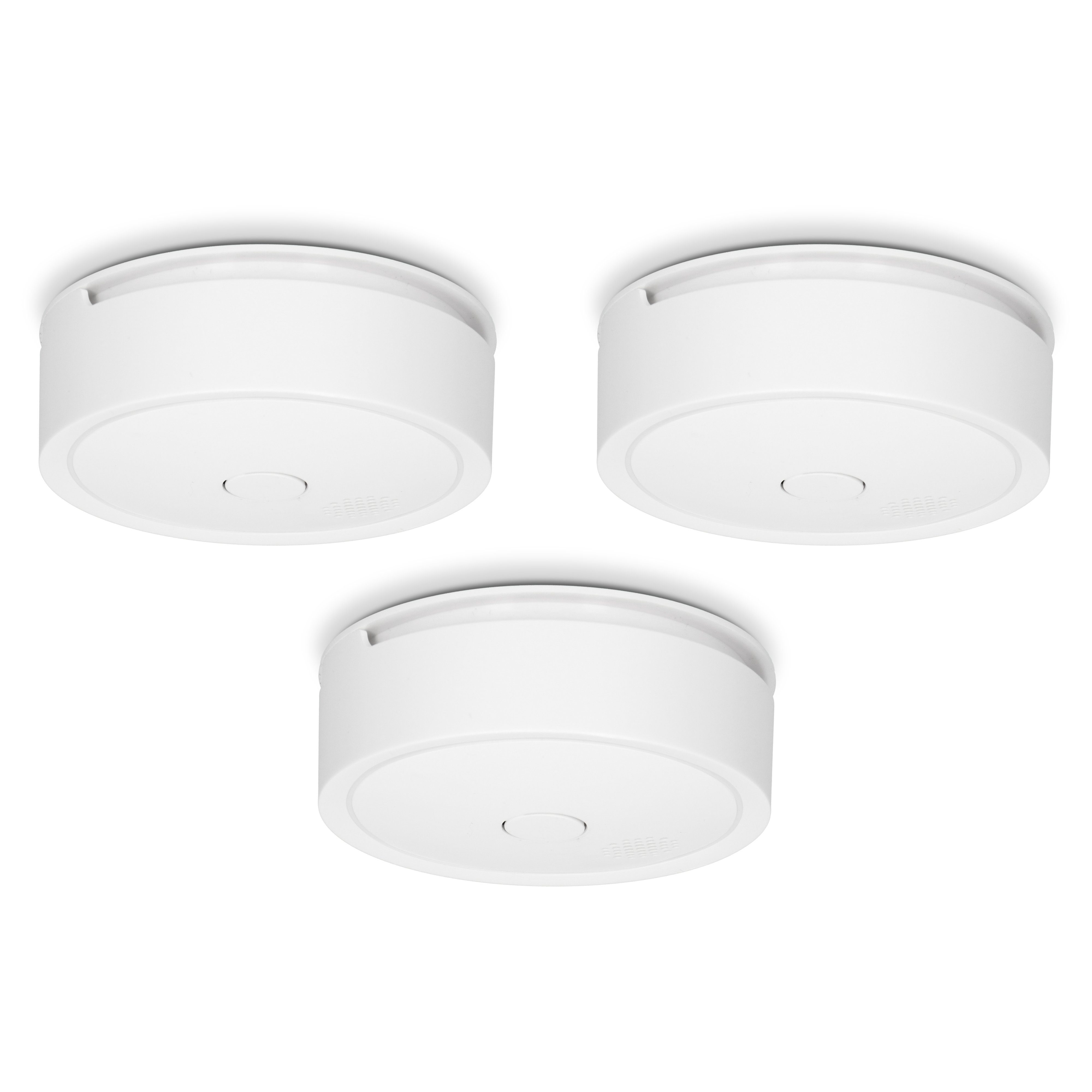 Alecto SA61 3X Детектор дыма (80m Signal, bis zu (40 Melder) vernetzbar inkl. Montage-Set, 3er-Pack)