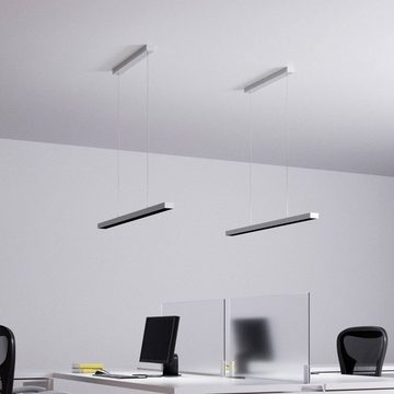 Arcchio Hängeleuchte Jolinda, LED-Leuchtmittel fest verbaut, universalweiß, Modern, Aluminium, Kunststoff, silber (RAL 9006), inkl. Leuchtmittel