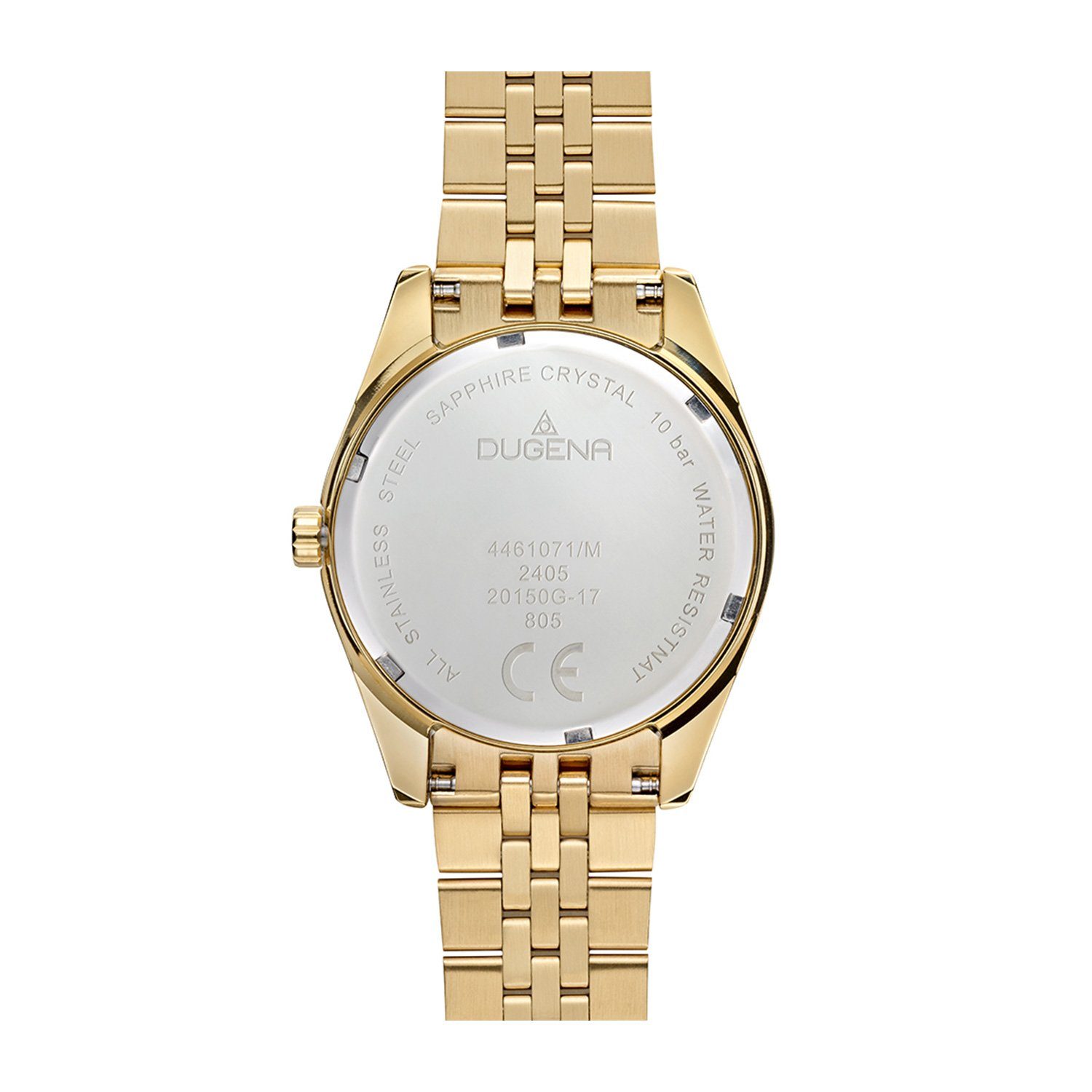 Dugena Quarzuhr Herrenuhr 4461071 Vento, Quarz, schwarzes Zifferblatt, Edelstahl