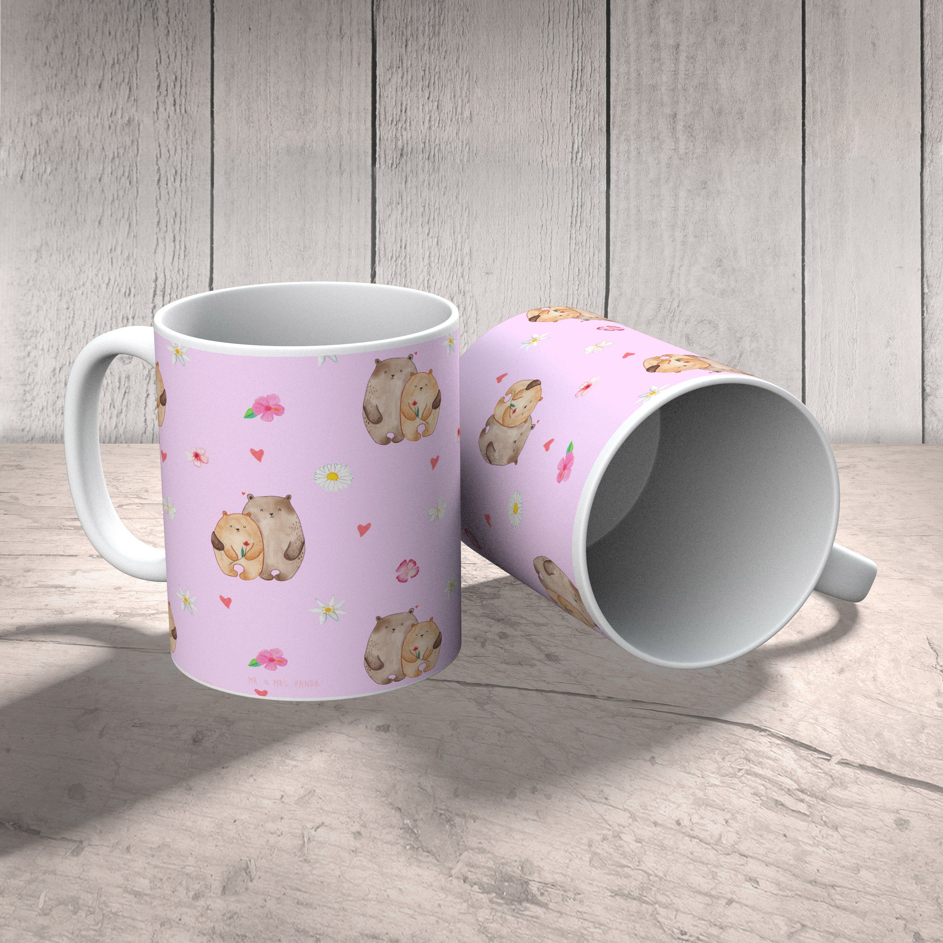 Mr. & Mrs. Panda Tasse Bären Liebe Rosa - Tasse, - Geschenk, Heiratsantra, Büro Kaffeebecher, Keramik