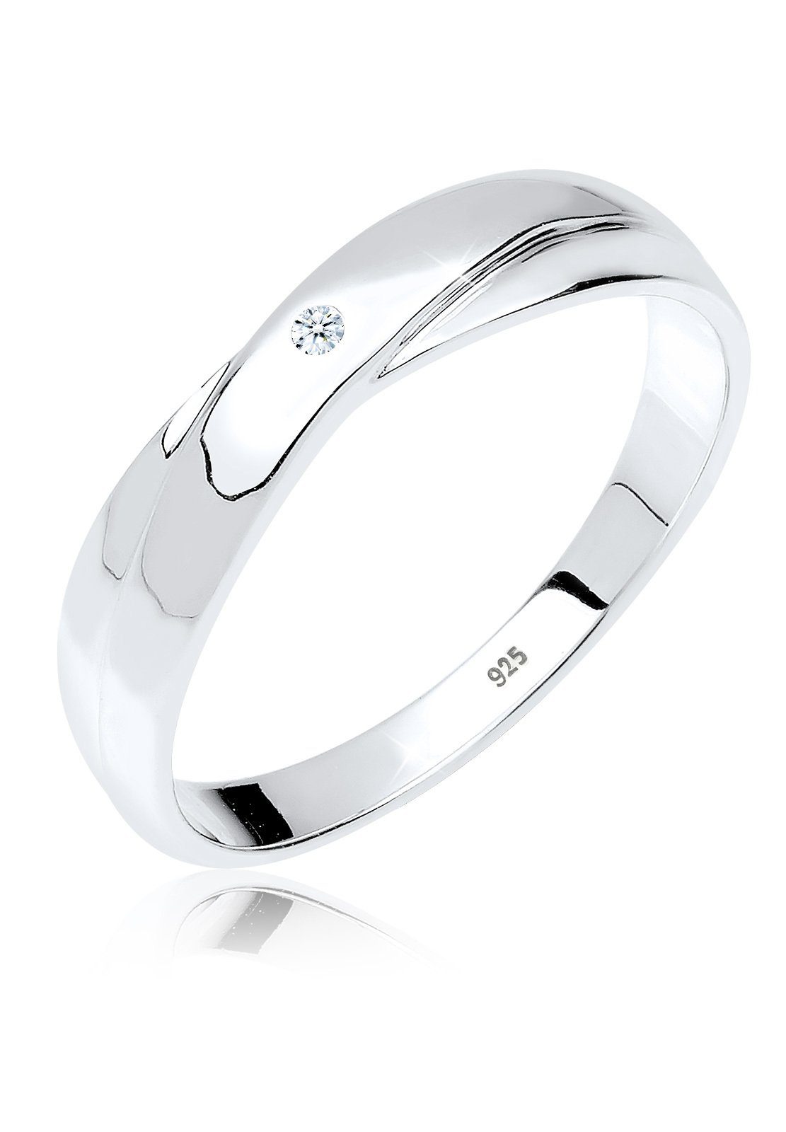 Elli DIAMONDS Verlobungsring Geschenkidee Diamant 0.015 ct. 925 Silber