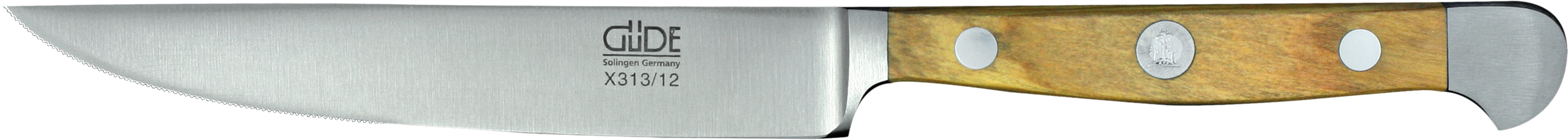Güde Messer Solingen Steakmesser Premium Güde Alpha Steakmesser 12 cm Olivenholz – Solingen Qualität