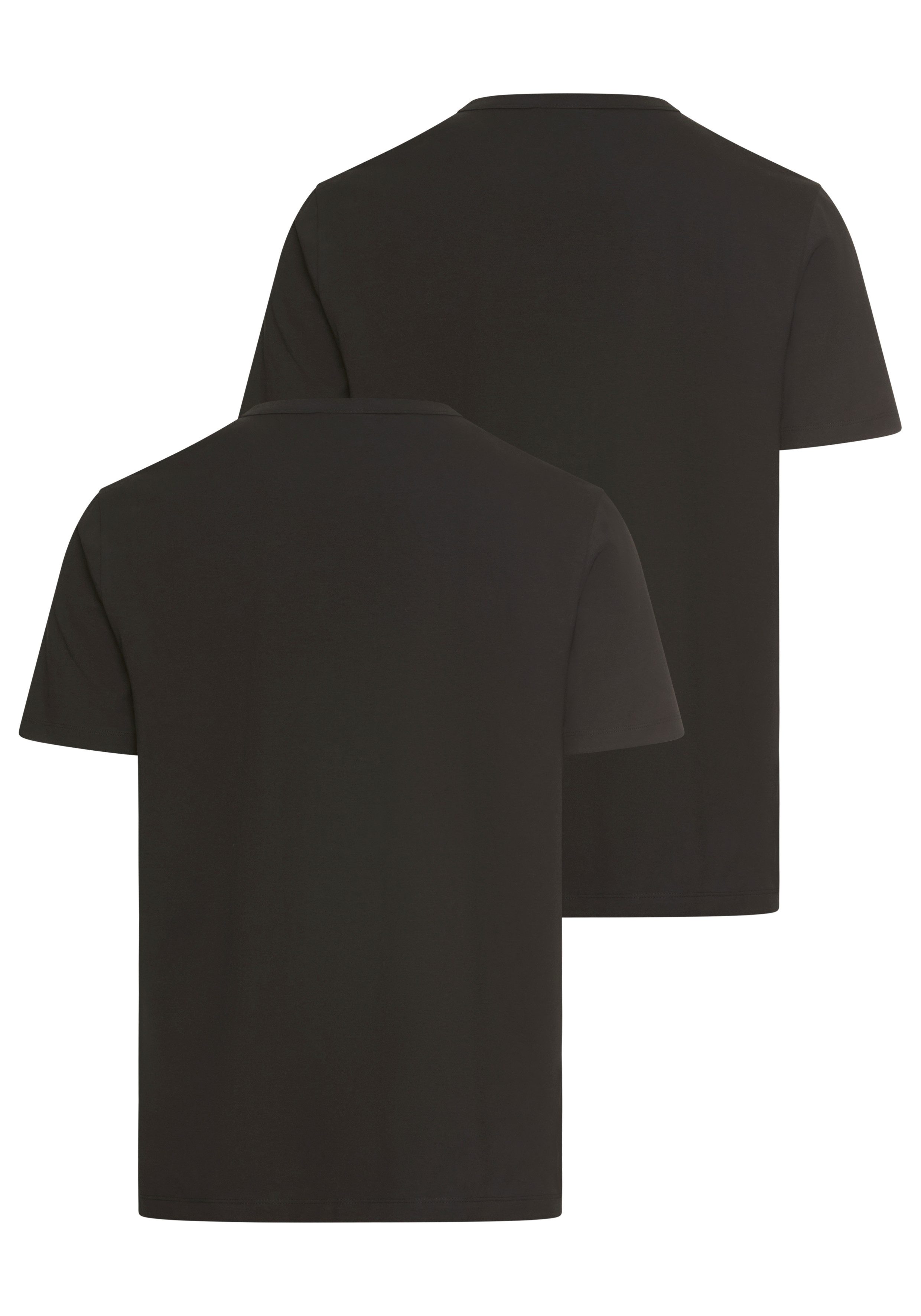 HUGO T-Shirt BLUE Naolo (Packung, 2-tlg) mit Markenlabel am Saum