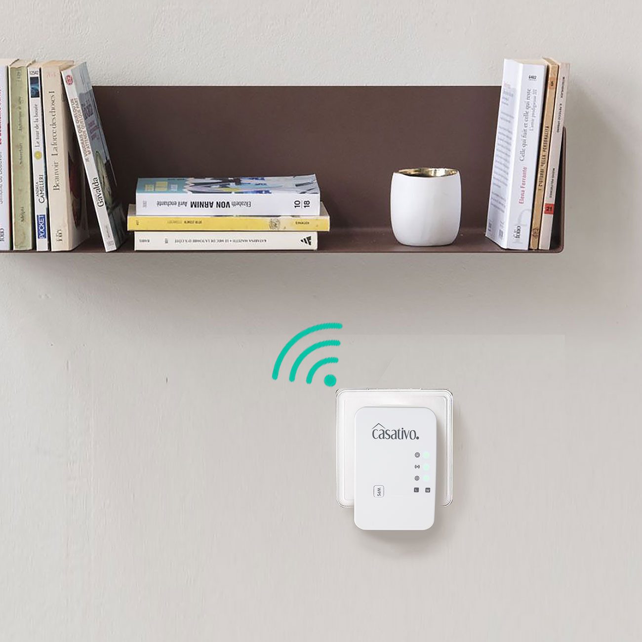 Casativo 300 Mbit/s mit WPS-Funktion-WiFi-Verstärker WLAN-Repeater, 2,4 GHz – Einfache Einrichtung