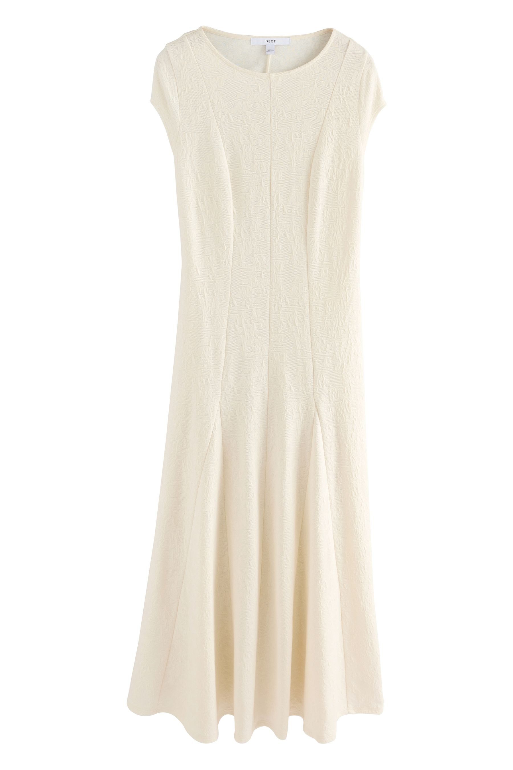 Next Midikleid Jacquard-Midikleid mit angesetzten Ärmeln günstig online kaufen