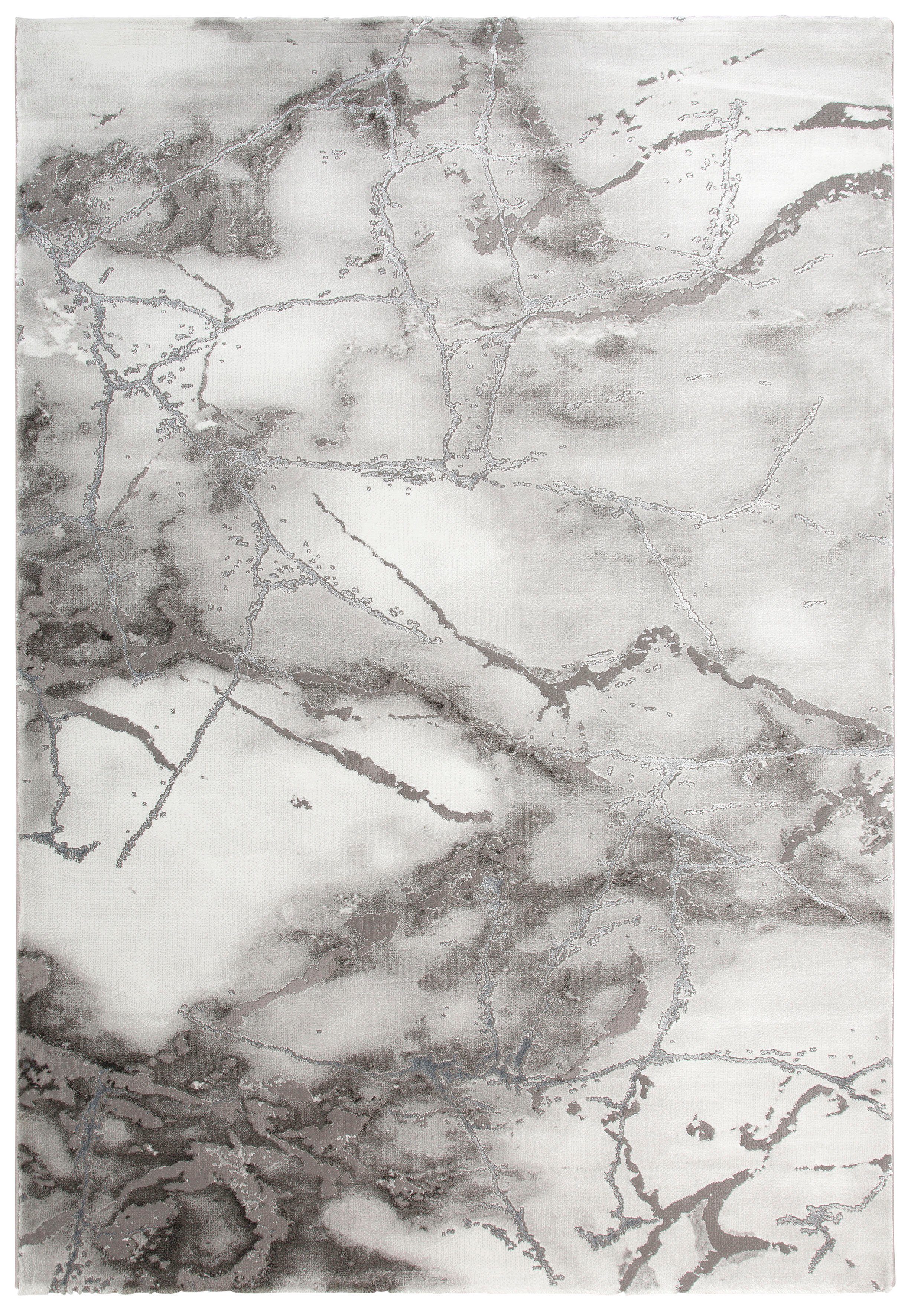 Teppich Juliet, 12 Höhe: Kurzflor, Leonique, grau weich pflegeleicht, rechteckig, modernes Marmor-Design, mm