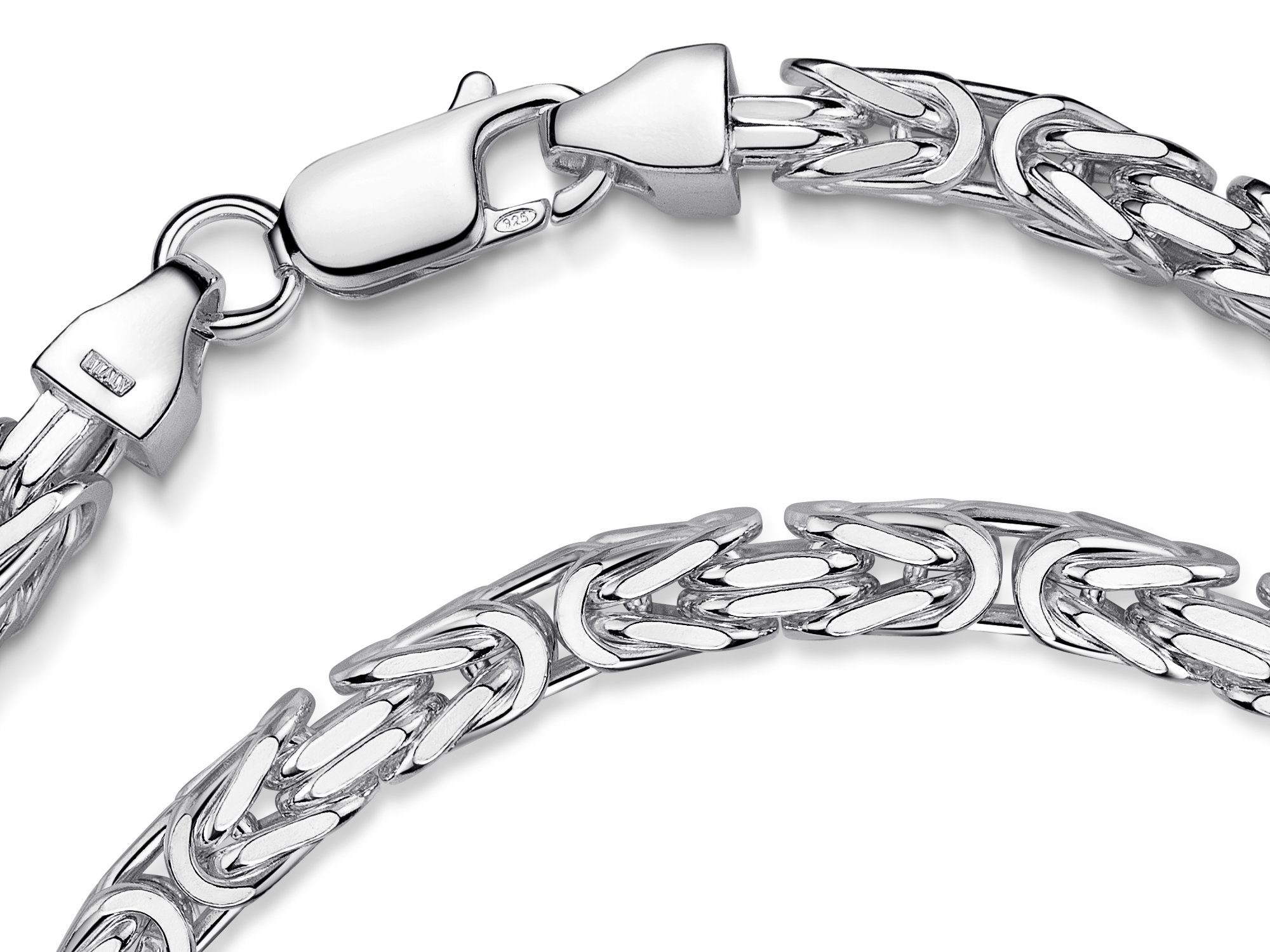 Silberarmband breit Silberkettenstore wählbar Armband 17-25cm Königskette von 4,5mm