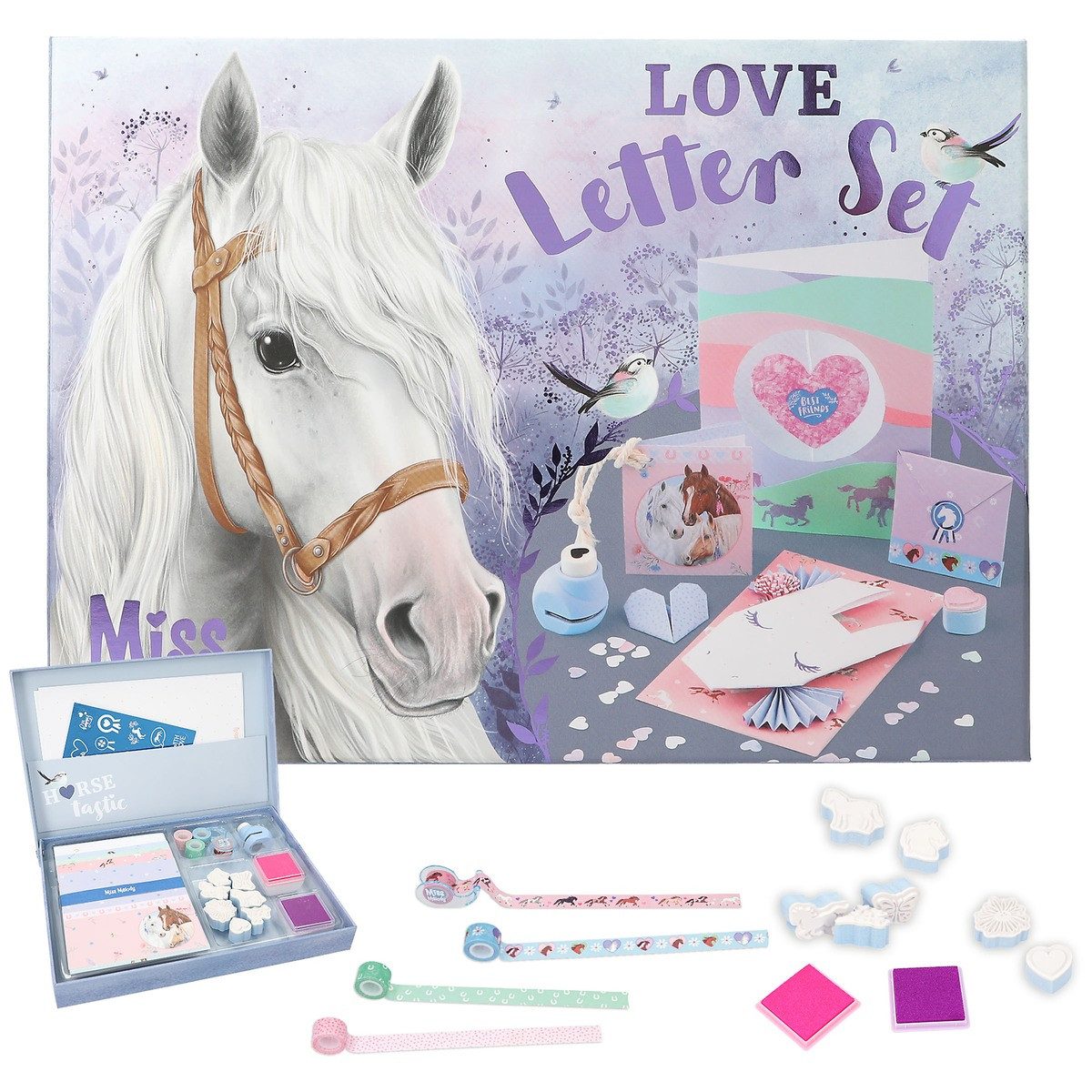 Miss Melody Briefpapier DEPESCHE Miss Melody Briefpapier Love Letter Set 19,5x26x3,5cm