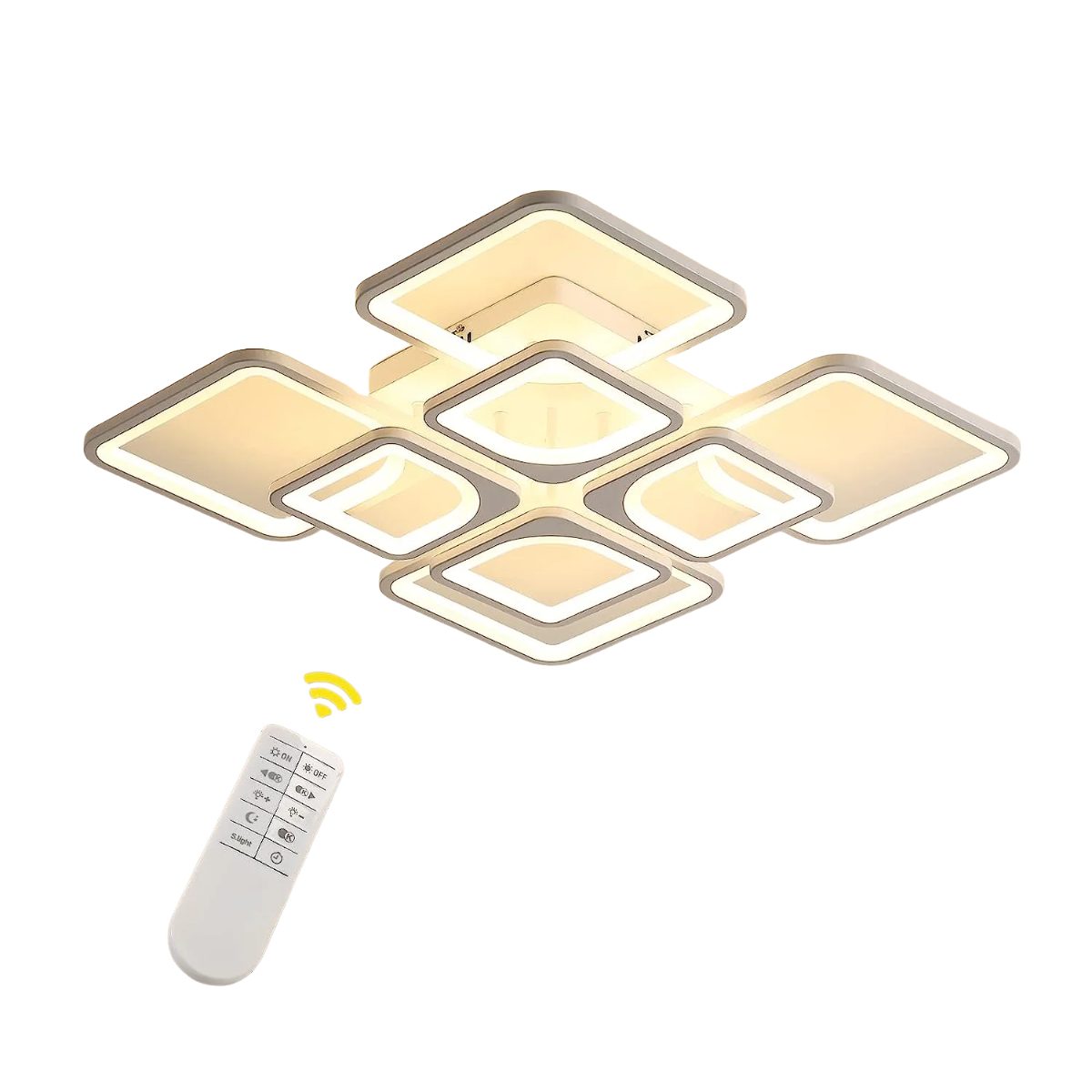 Riserva Deckenleuchte Dimmbare LED Deckenleuchte für Wohnzimmer,mit Fernbedienung,3000-6000K
