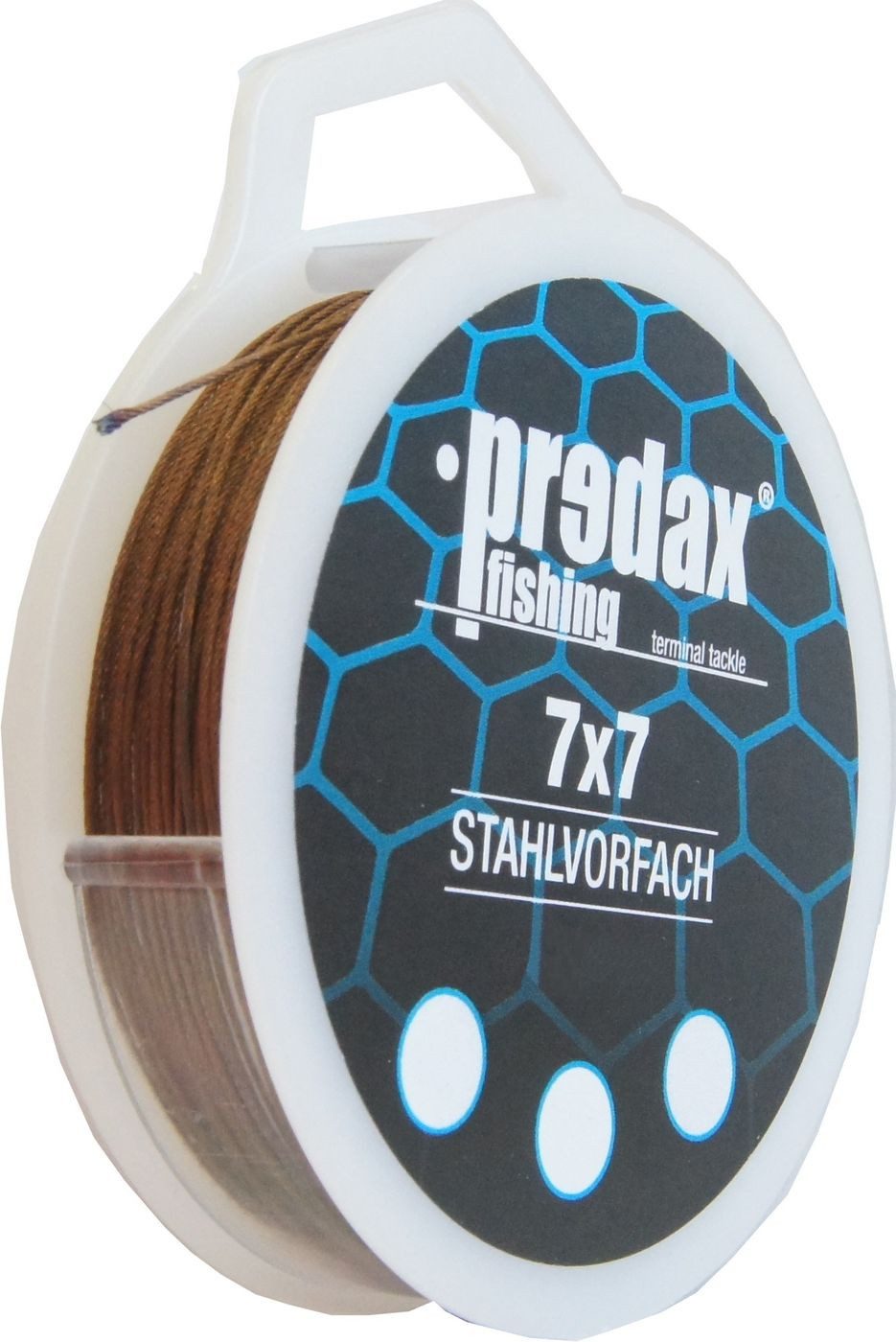 Vorfachschnur Predax Fishing Stahlvorfach 7x7 braun 6kg 10m Spule