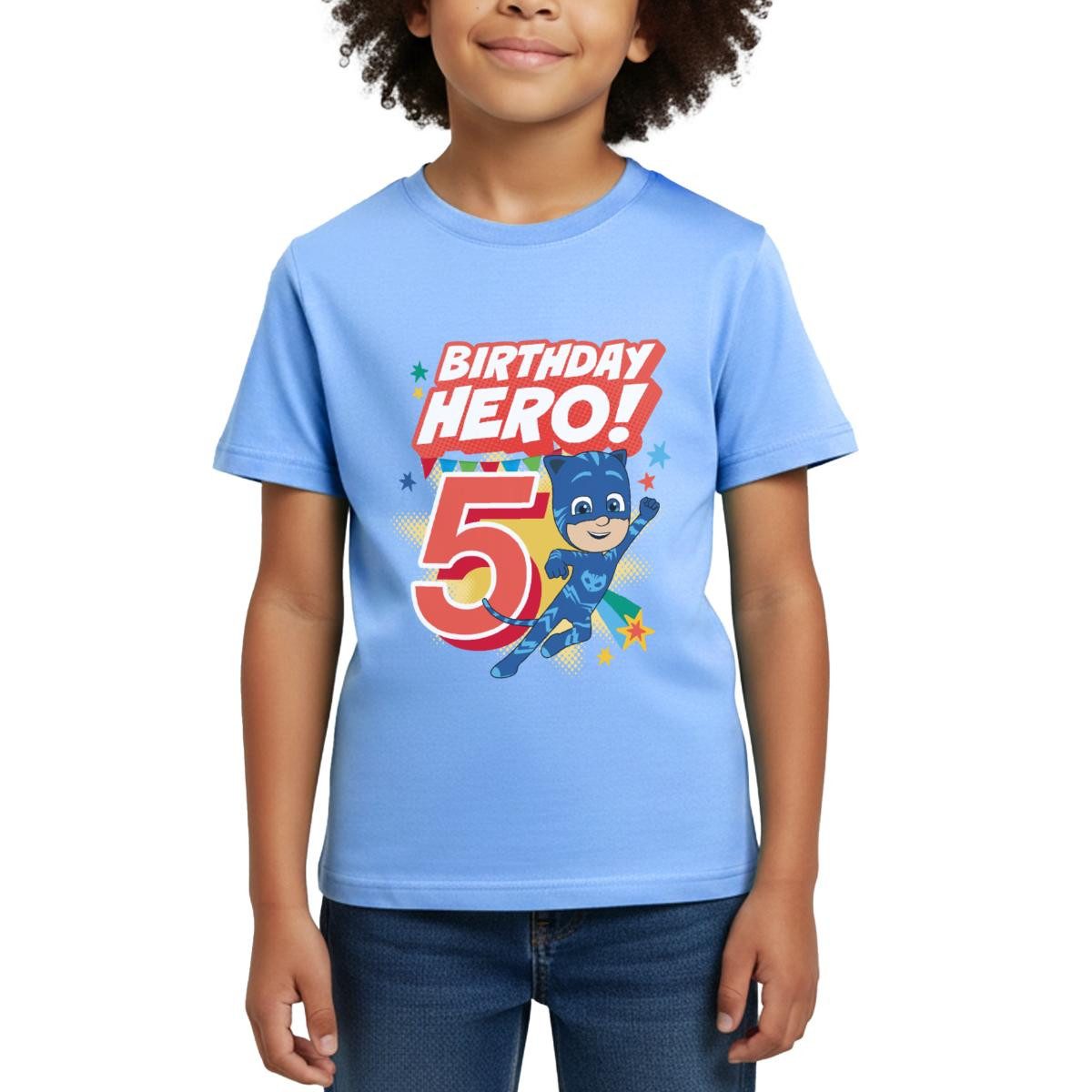 T-Shirt PJ Masks Catboy Birthday Hero 5. Geburtstag Kinder T-Shirt