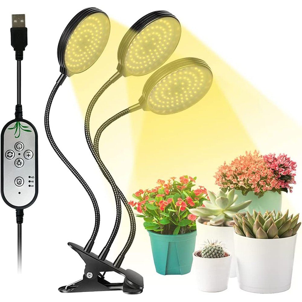 Rosnek Pflanzenlampe 1/2/3/4 Köpfe, dimmbar, ein günstig online kaufen