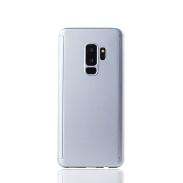 König Design Handyhülle Samsung Galaxy S9 Plus, Samsung Galaxy S9 Plus Handyhülle 360 Grad Schutz Full Cover Silber