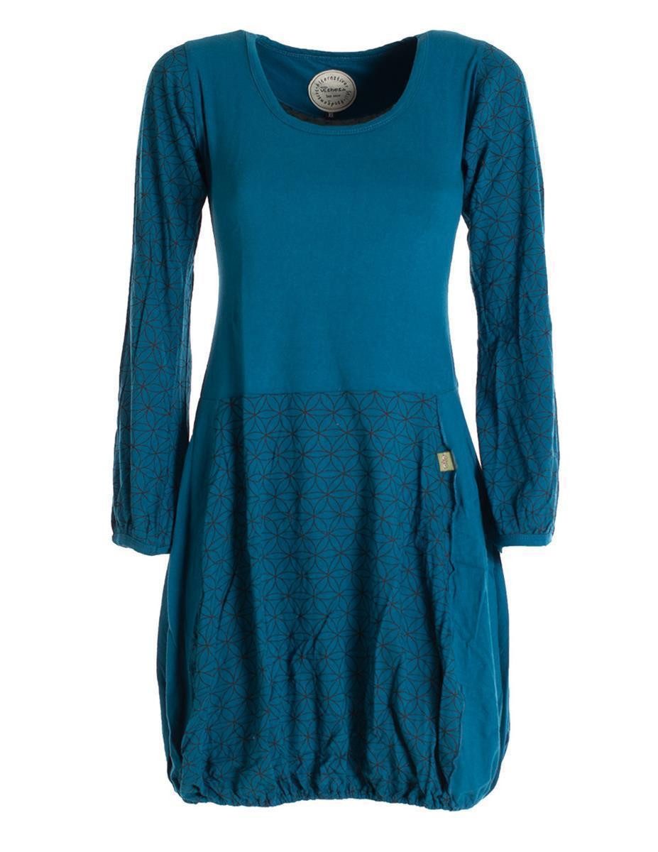Vishes Ballonkleid Langarm Damen-Keid Ballon-Kleid Shirt-Kleid günstig online kaufen