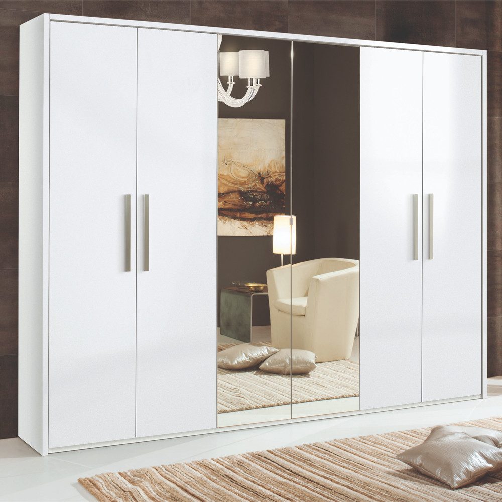 Xlmoebel Kleiderschrank Modern Designer 6 Türen Kleiderschrank Schränke mit Spiegel Sofort (1-St) Hergestellt In Europa